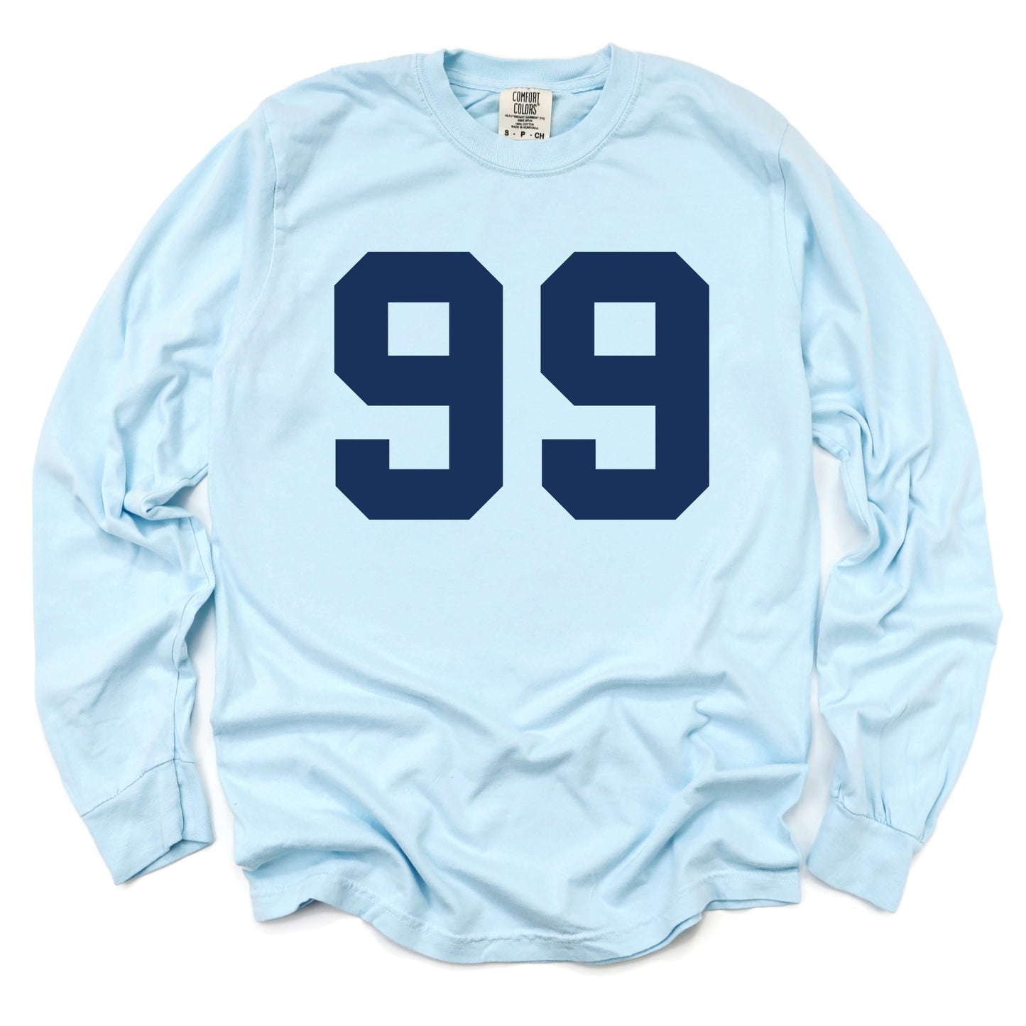 Football Jersey 99 - Womens Garment Dyed Long Sleeve