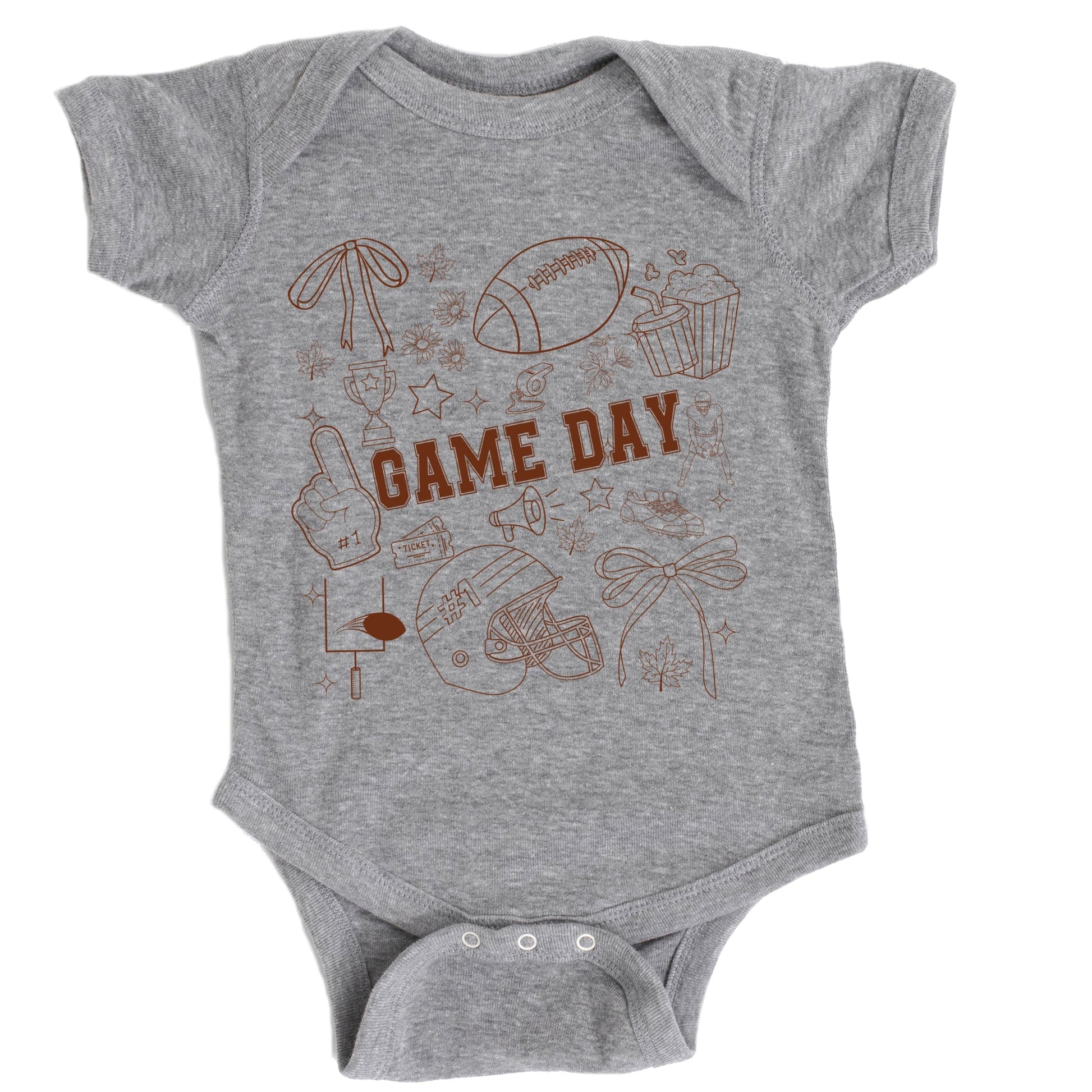 Football Game Day Collage - Baby Short Sleeve Bodysuit