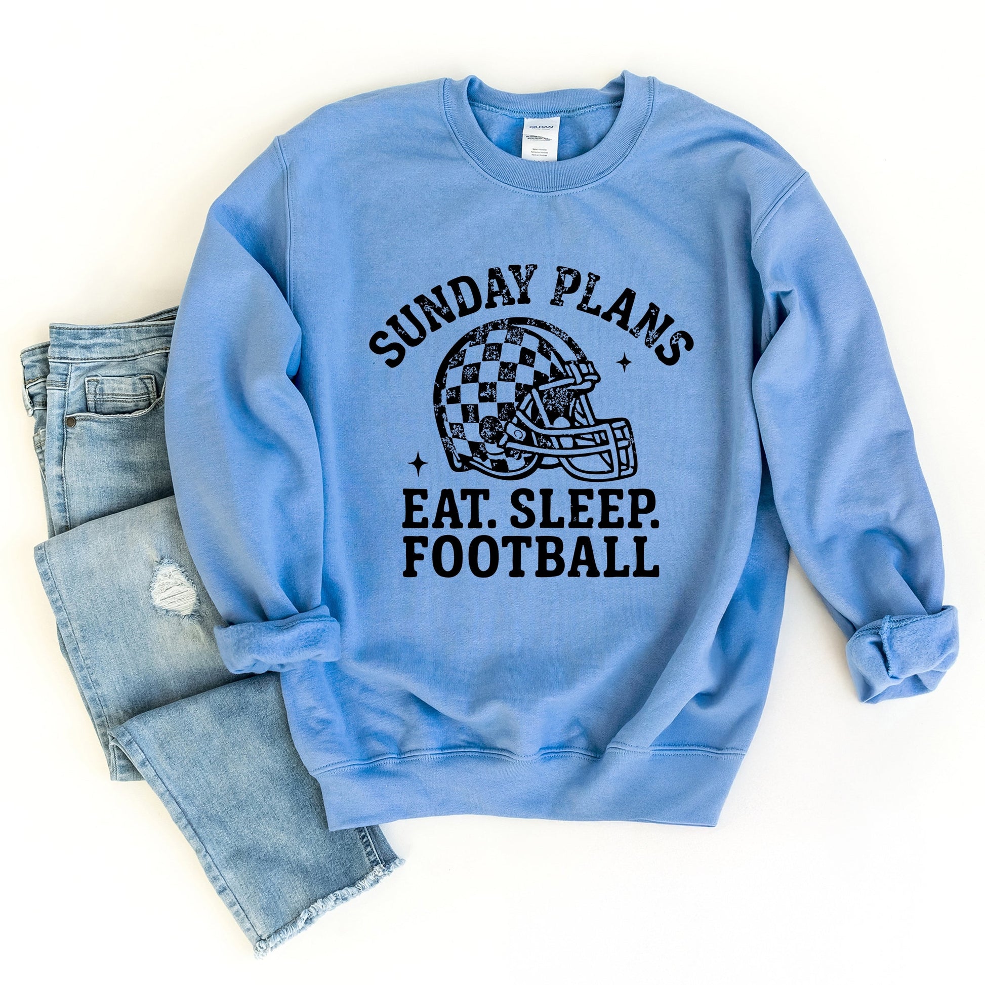 Sunday Plans: Eat. Sleep. Football - Women's Graphic Sweatshirt