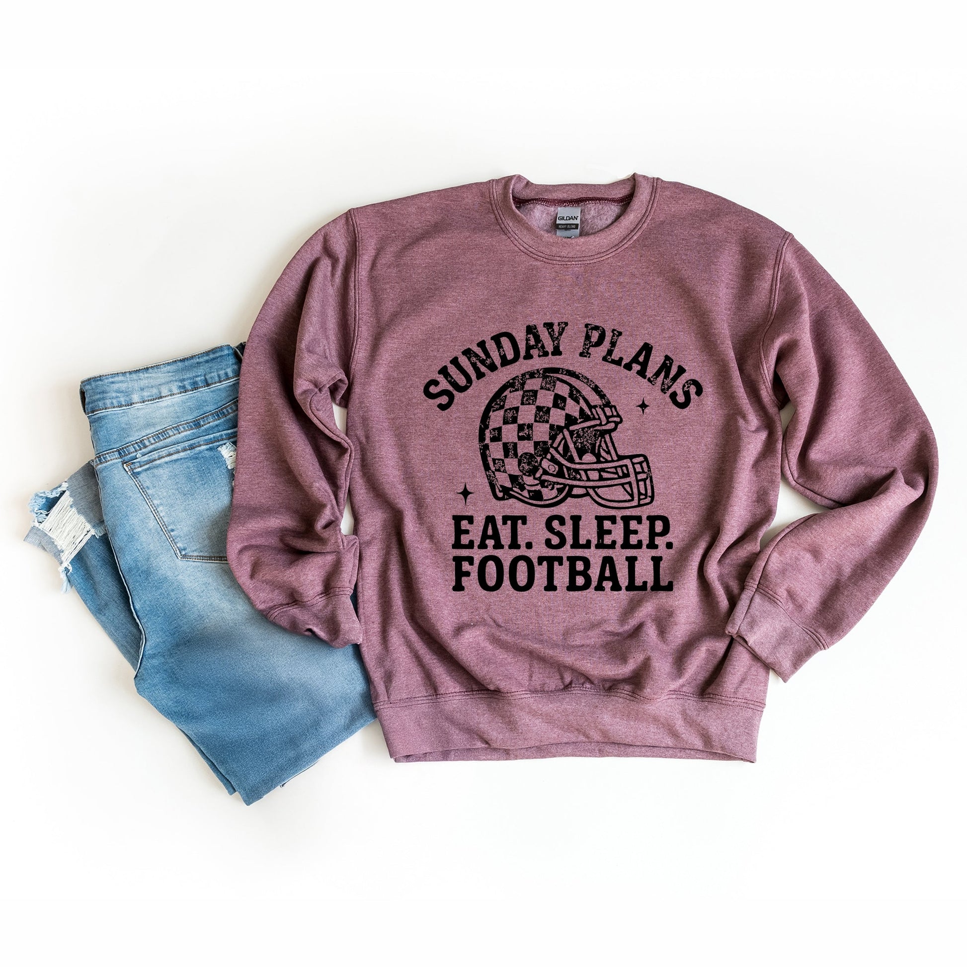 Sunday Plans: Eat. Sleep. Football - Women's Graphic Sweatshirt