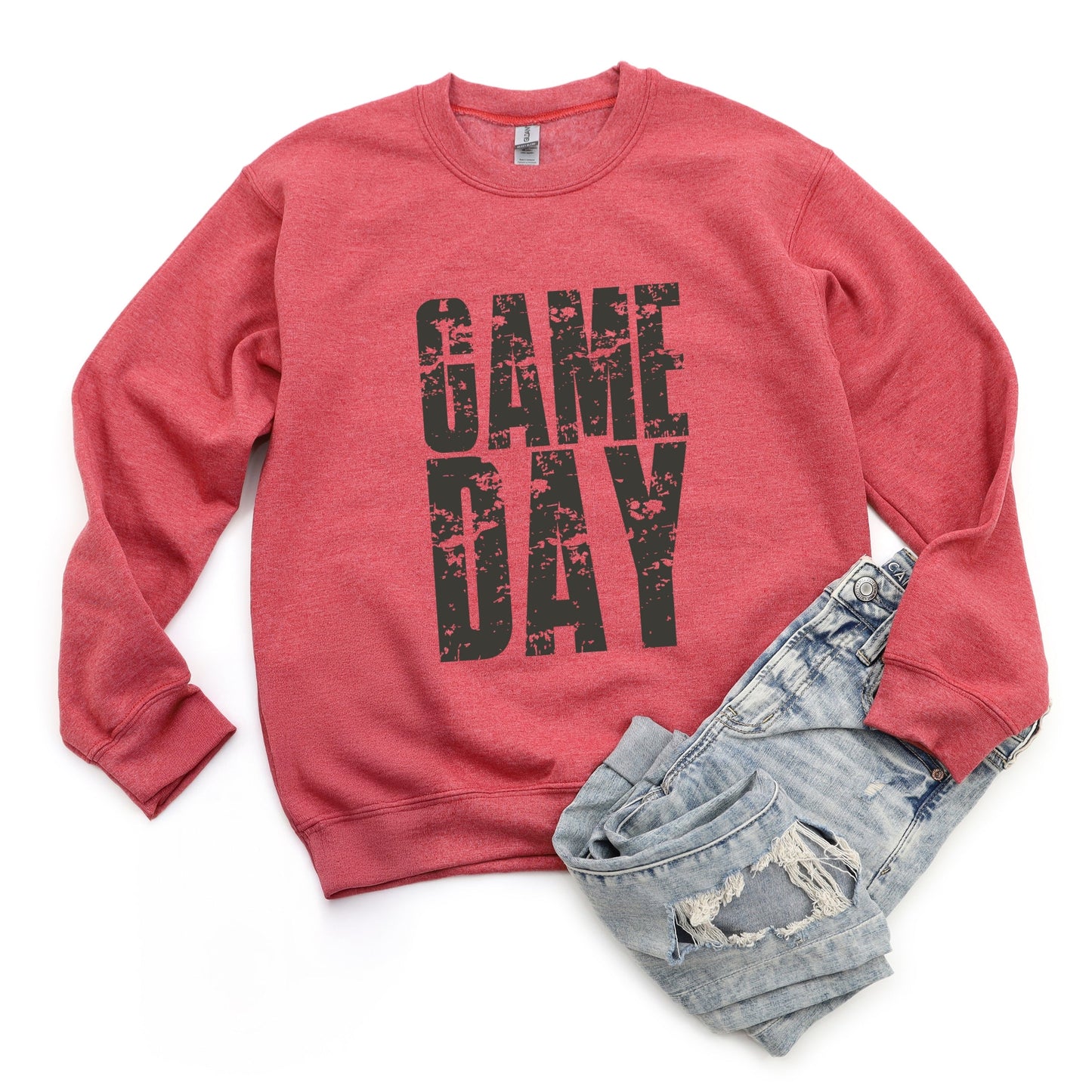 Game Day Block Distressed - Women's Graphic Sweatshirt
