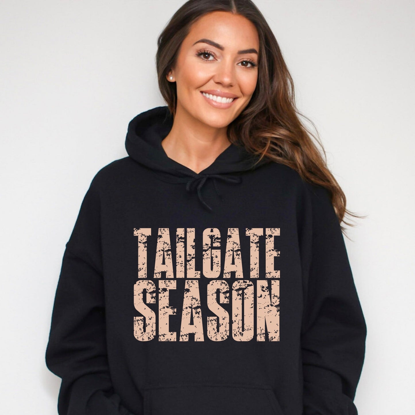 Tailgate Season Block Distressed - Women's Graphic Hoodie