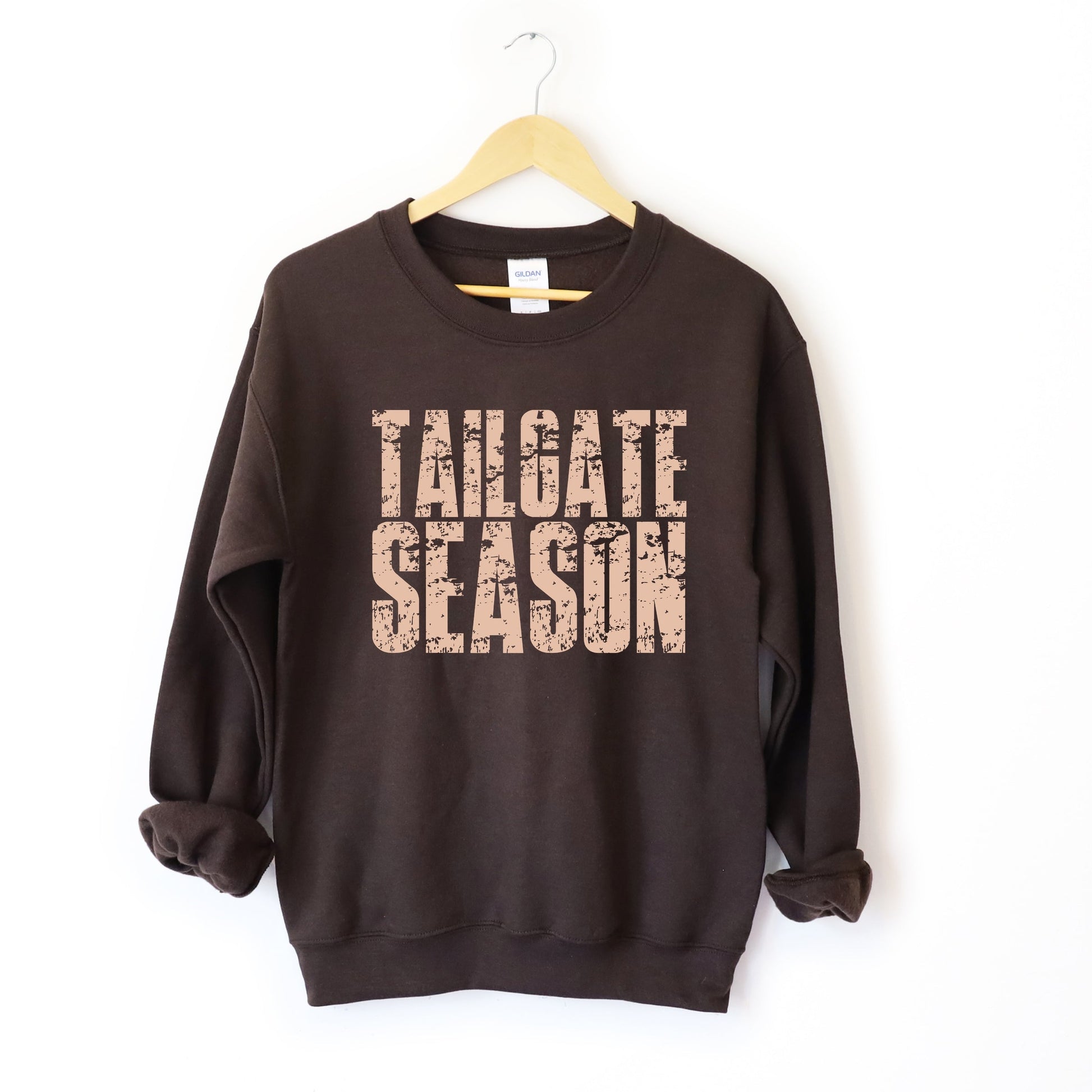 Tailgate Season Block Distressed - Women's Graphic Sweatshirt