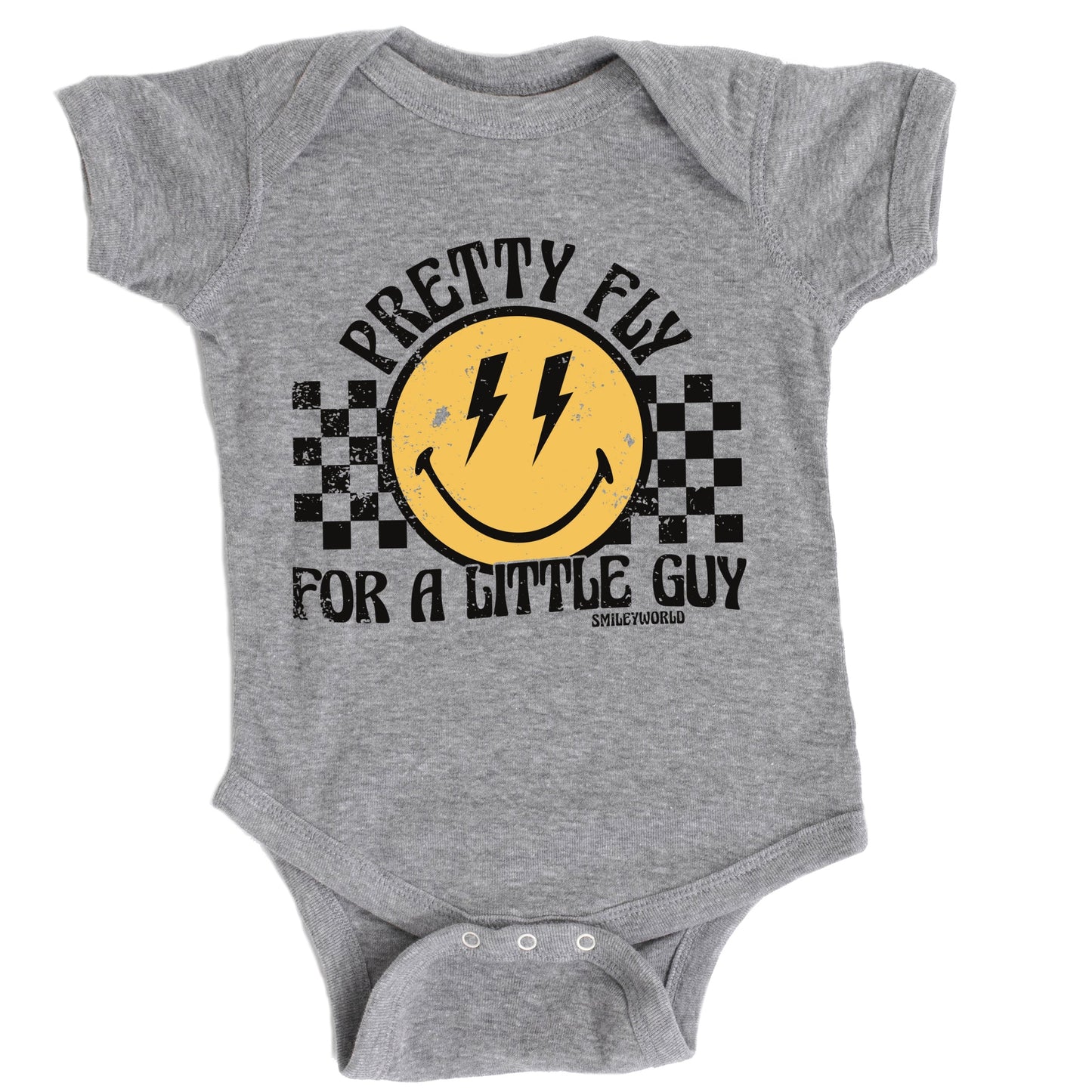 SmileyWorld Pretty Fly For A Little Guy - Baby Short Sleeve Graphic Bodysuit