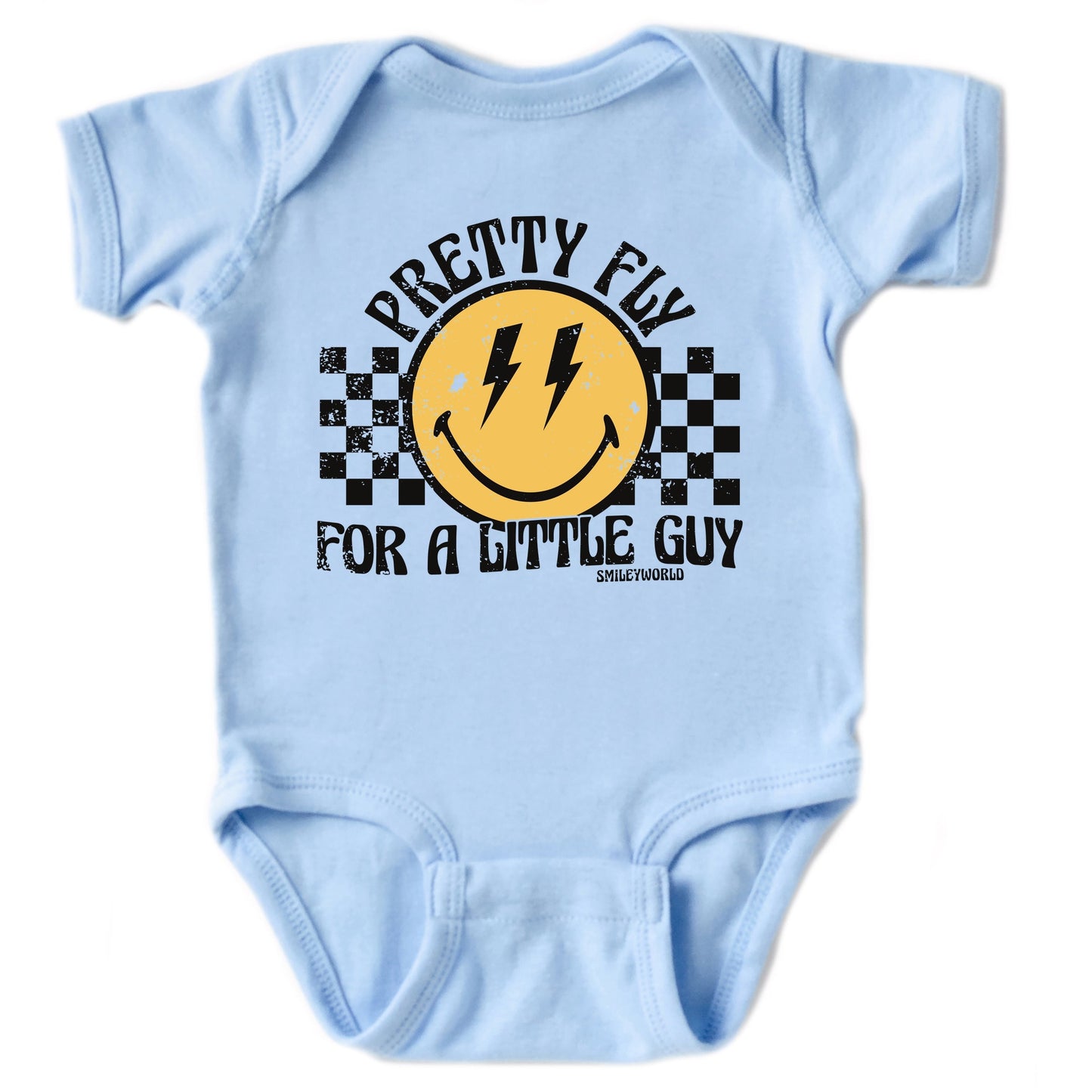 SmileyWorld Pretty Fly For A Little Guy - Baby Short Sleeve Graphic Bodysuit