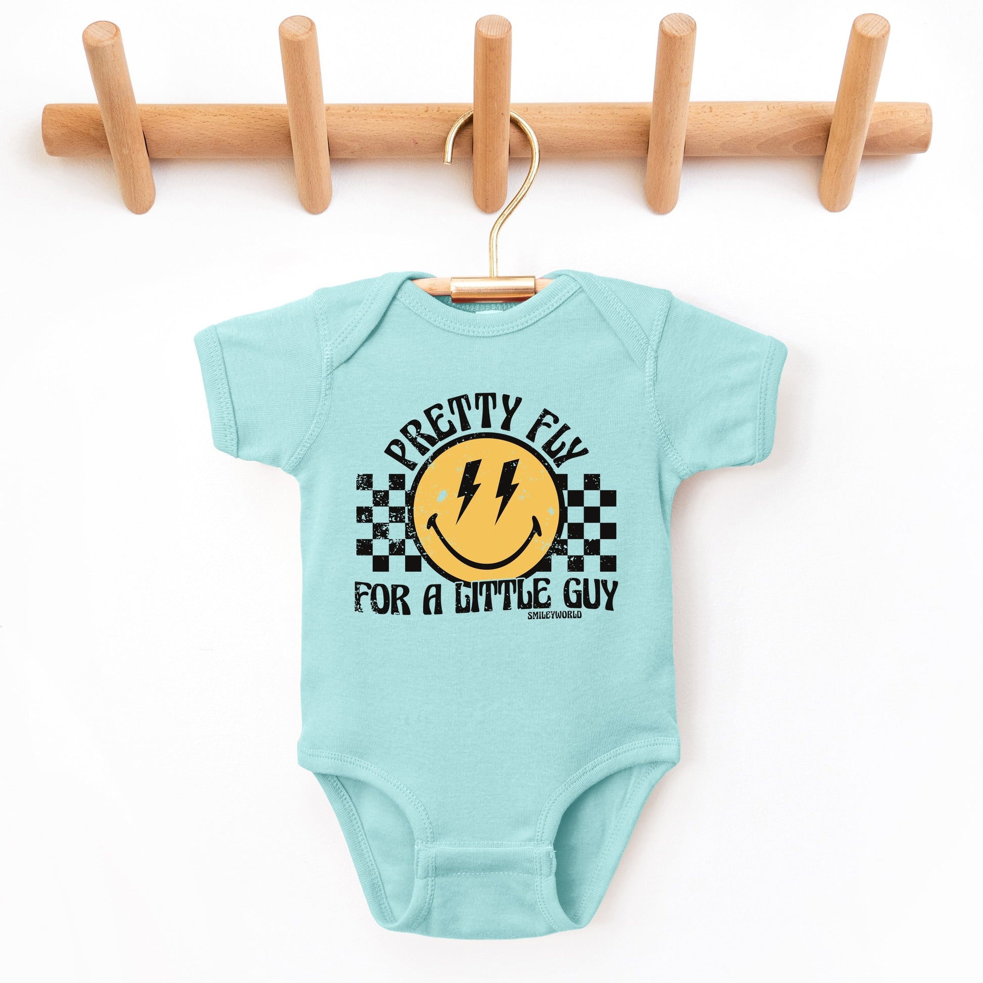 SmileyWorld Pretty Fly For A Little Guy - Baby Short Sleeve Graphic Bodysuit