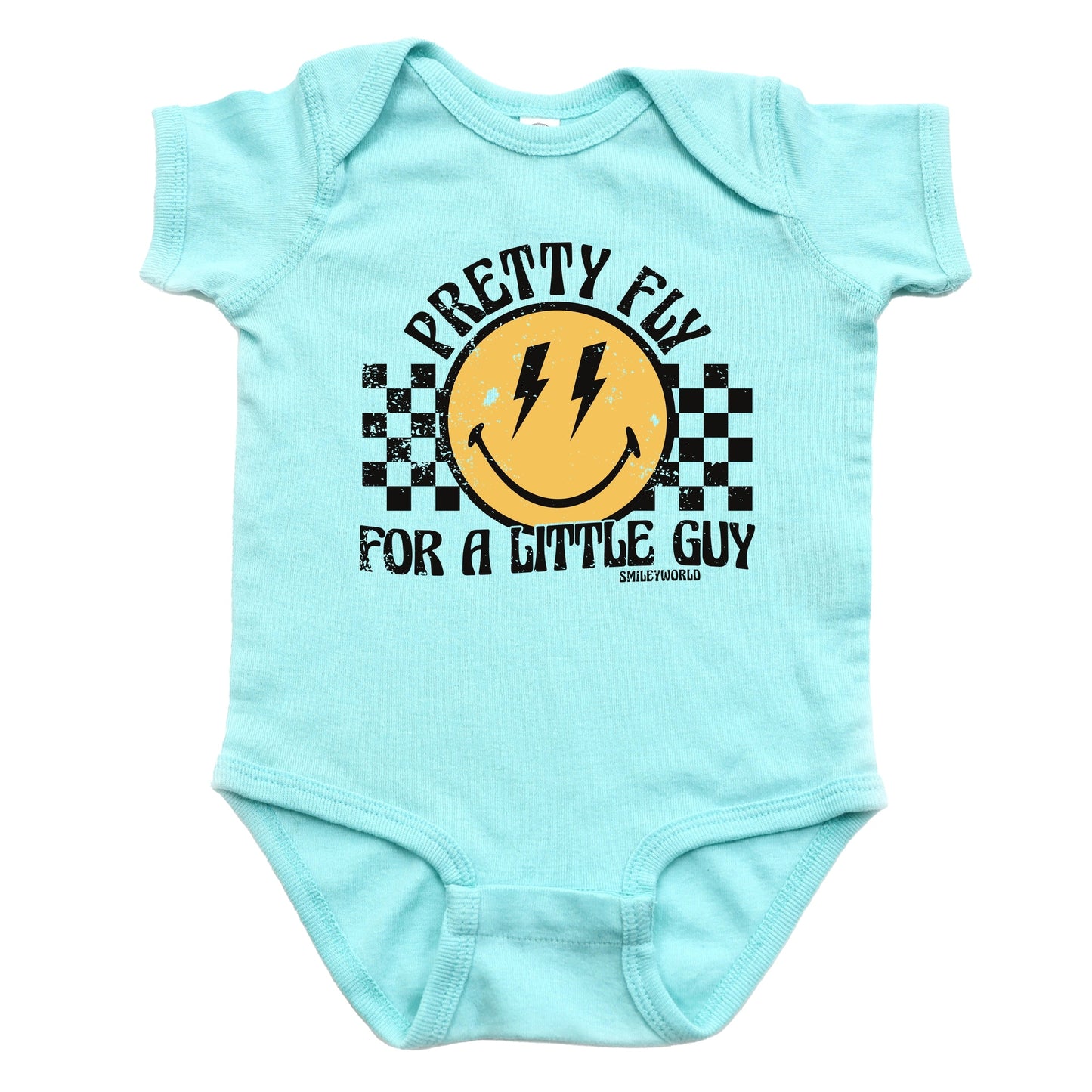 SmileyWorld Pretty Fly For A Little Guy - Baby Short Sleeve Graphic Bodysuit