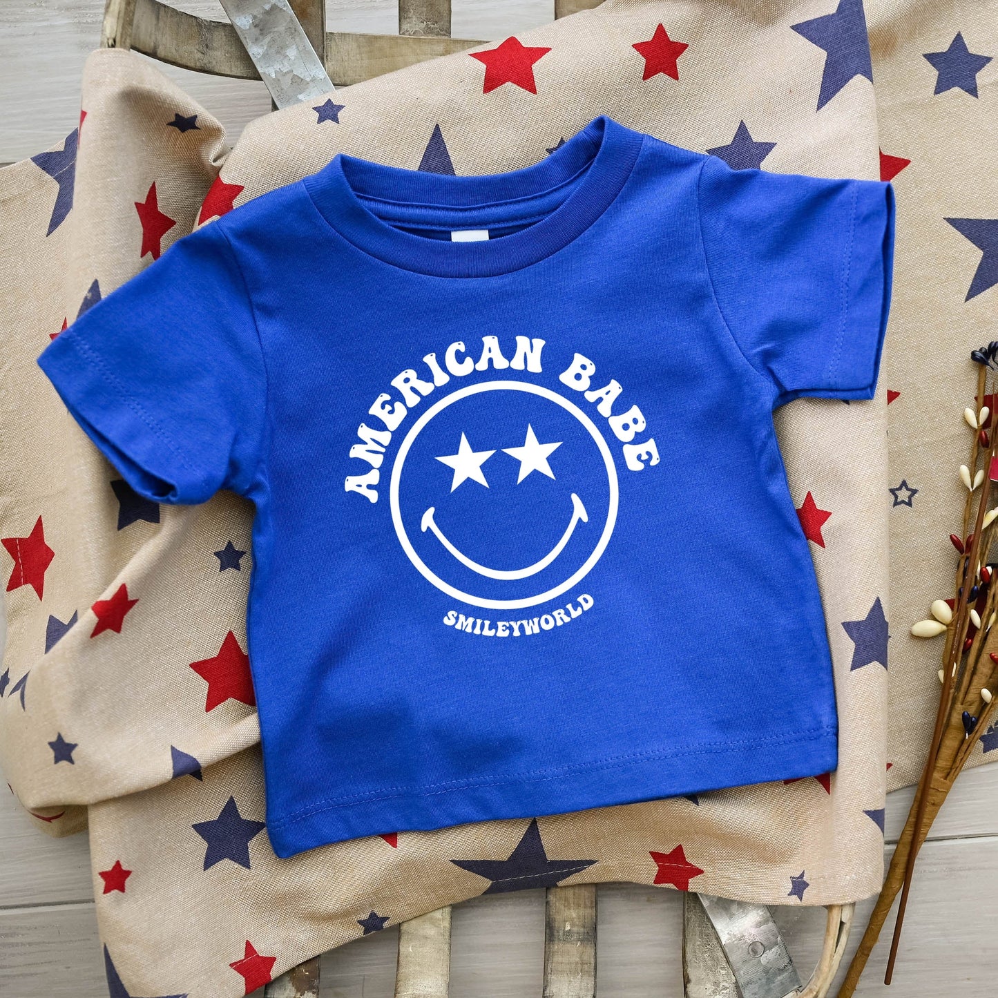 SmileyWorld American Babe - Toddler Short Sleeve Graphic T-Shirt