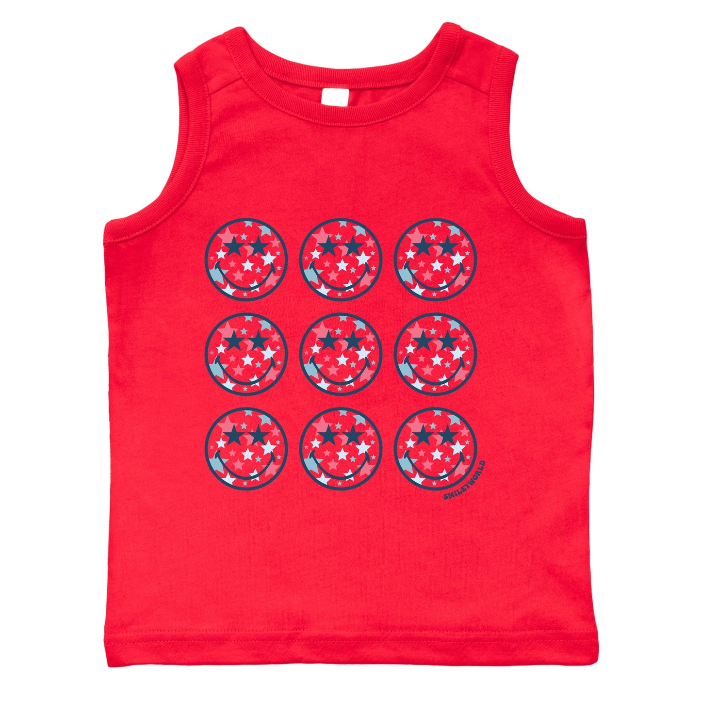 SmileyWorld Patriotic Stars Stacked - Toddler Graphic Tank