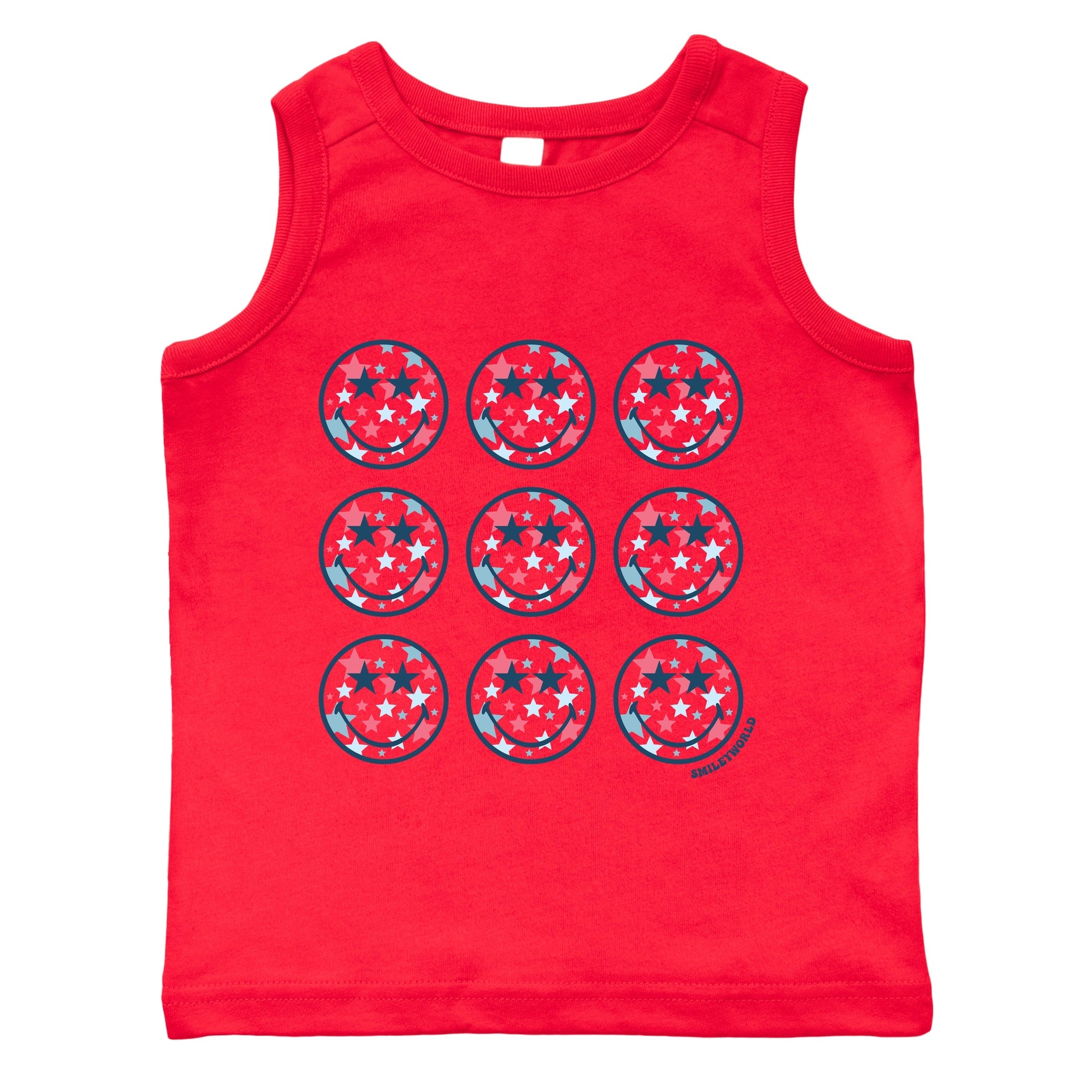 SmileyWorld Patriotic Stars Stacked - Toddler Graphic Tank