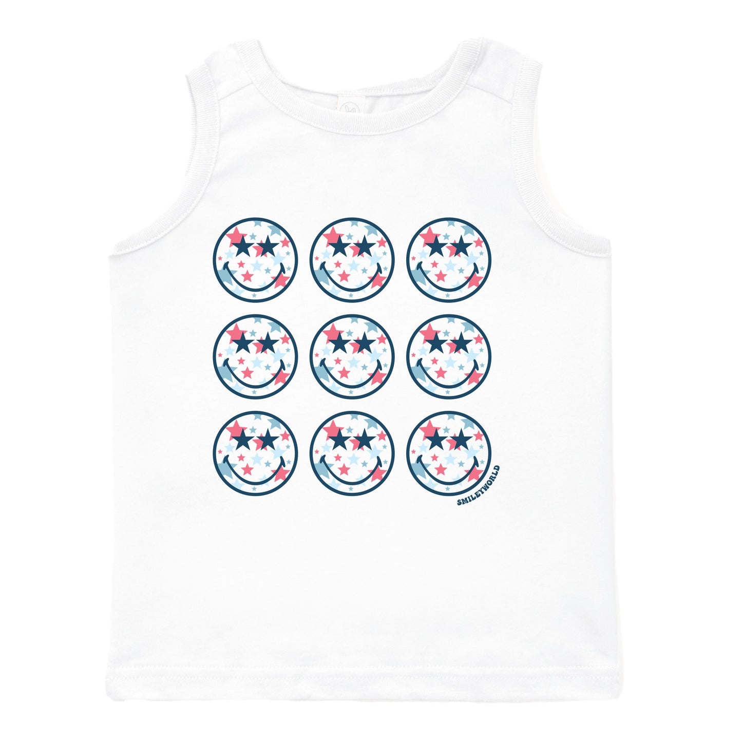 SmileyWorld Patriotic Stars Stacked - Toddler Graphic Tank