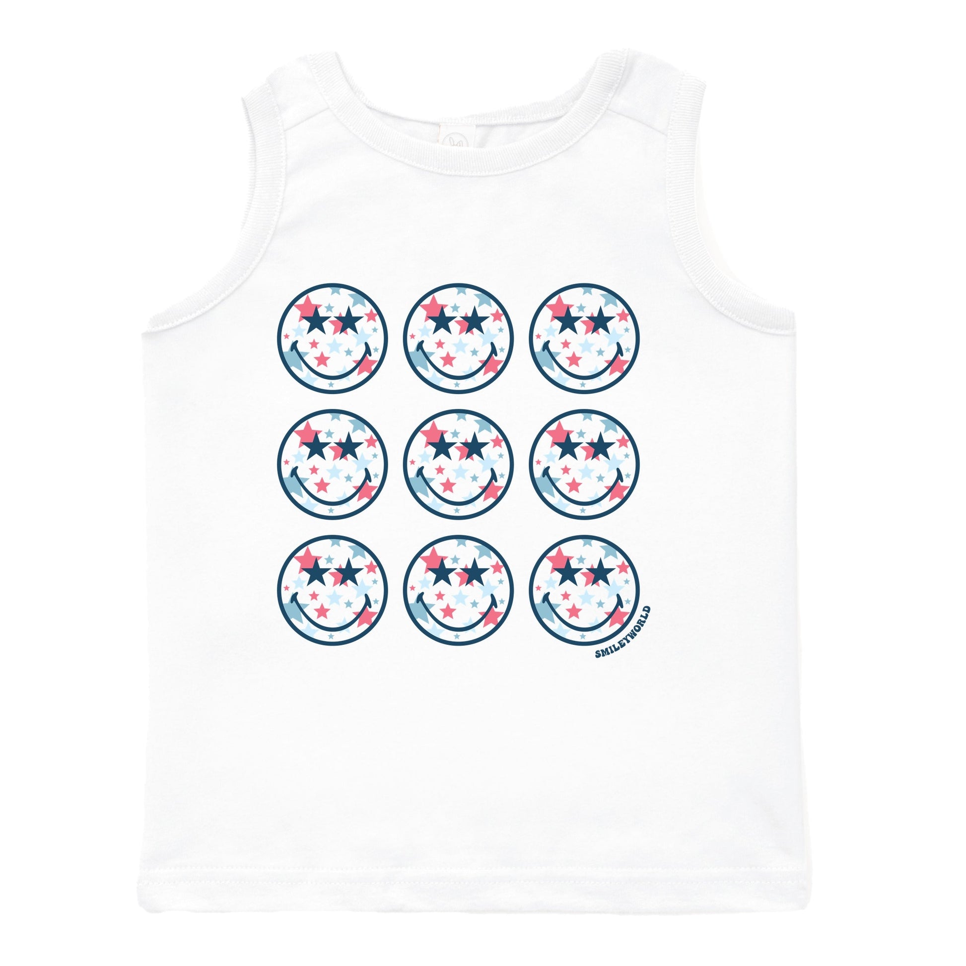 SmileyWorld Patriotic Stars Stacked - Toddler Graphic Tank