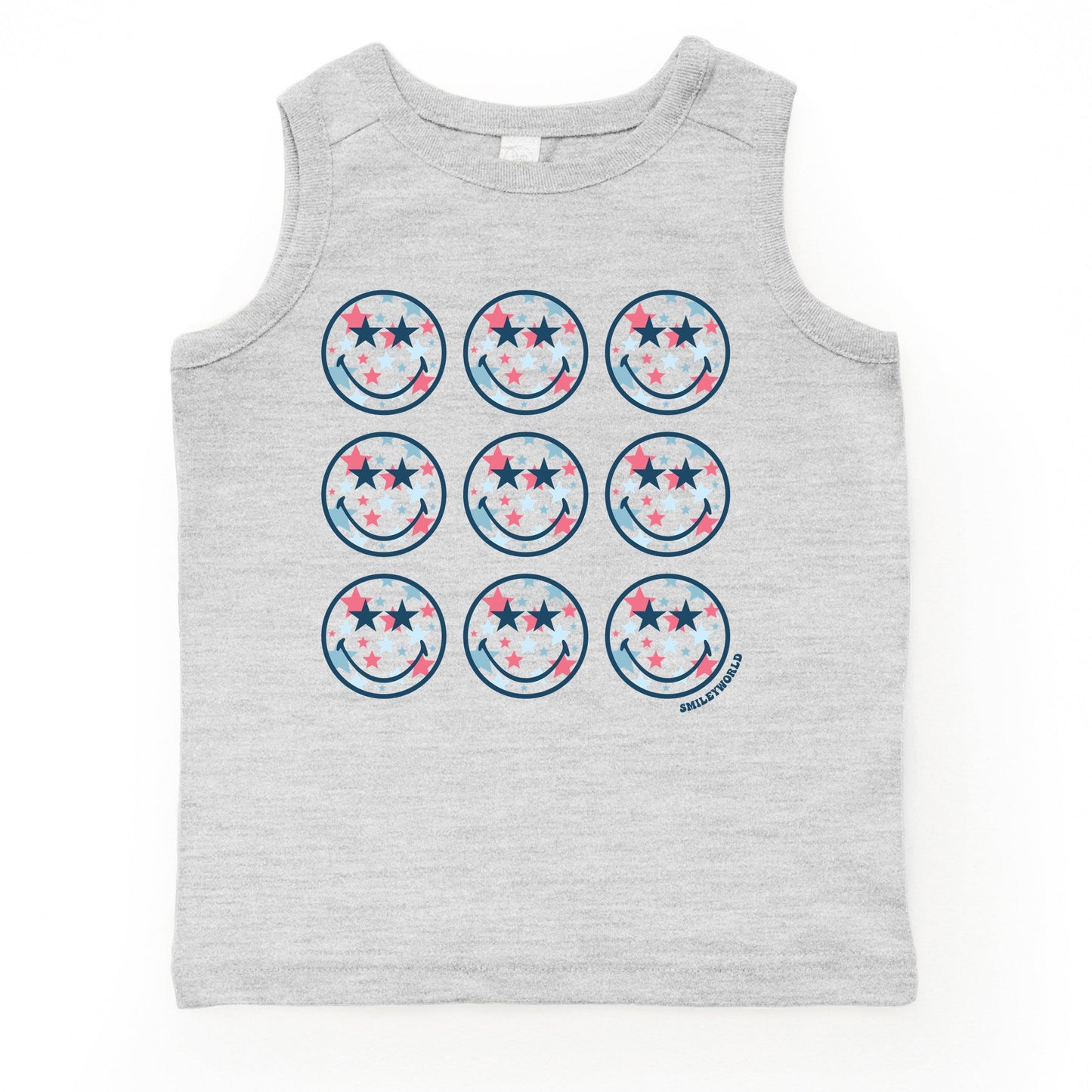 SmileyWorld Patriotic Stars Stacked - Toddler Graphic Tank