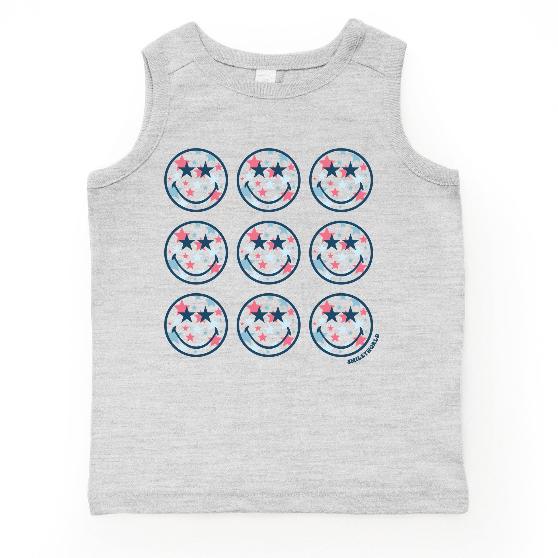 SmileyWorld Patriotic Stars Stacked - Toddler Graphic Tank