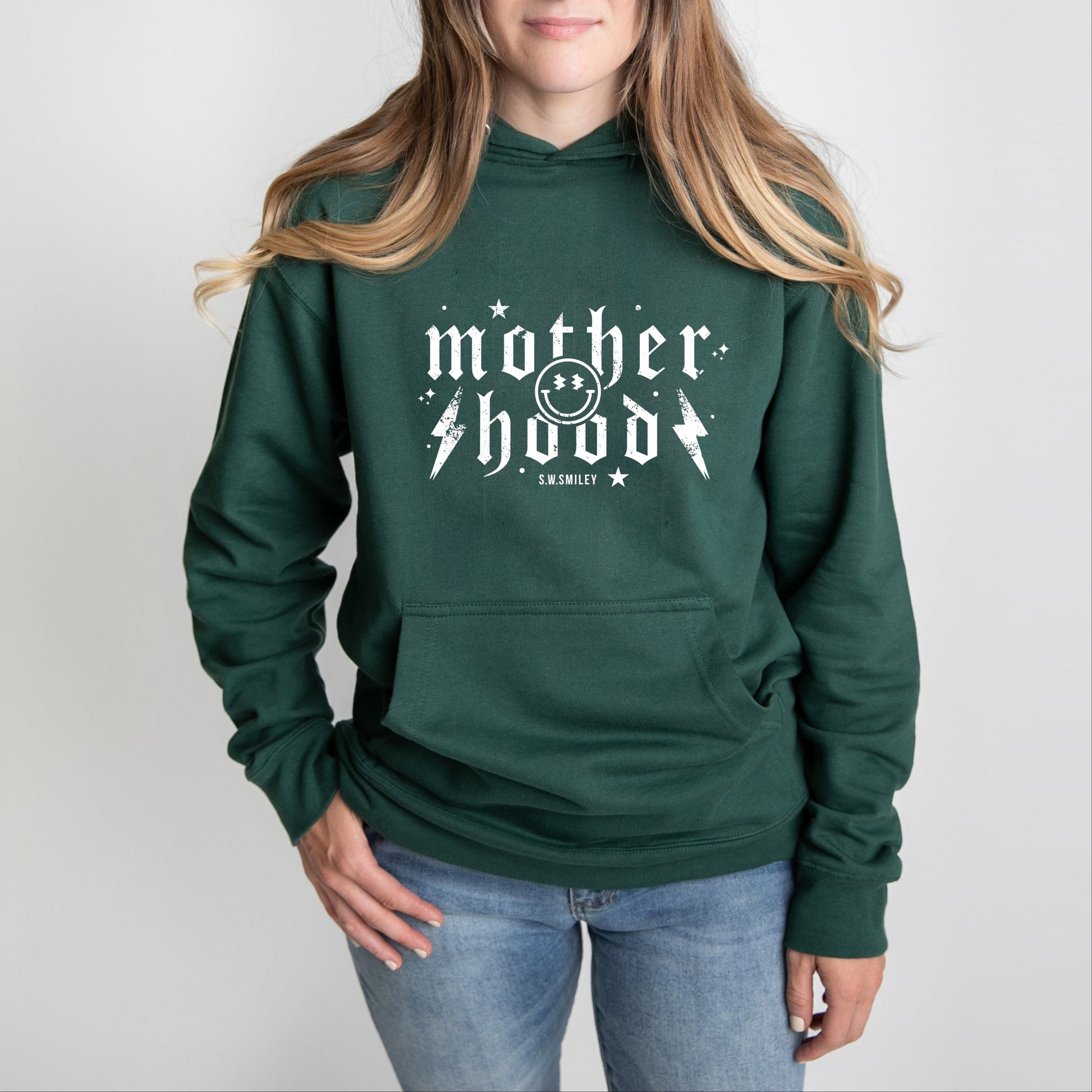S.W.Smiley Mother Hood Distressed - Women's Graphic Hoodie