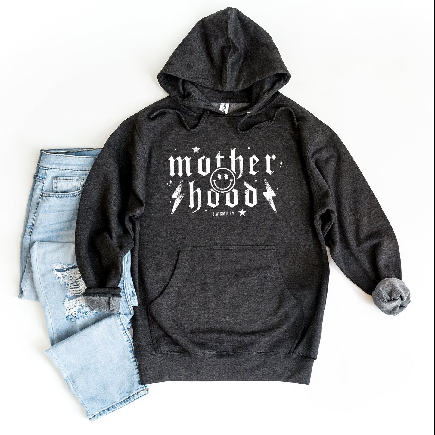 S.W.Smiley Mother Hood Distressed - Women's Graphic Hoodie