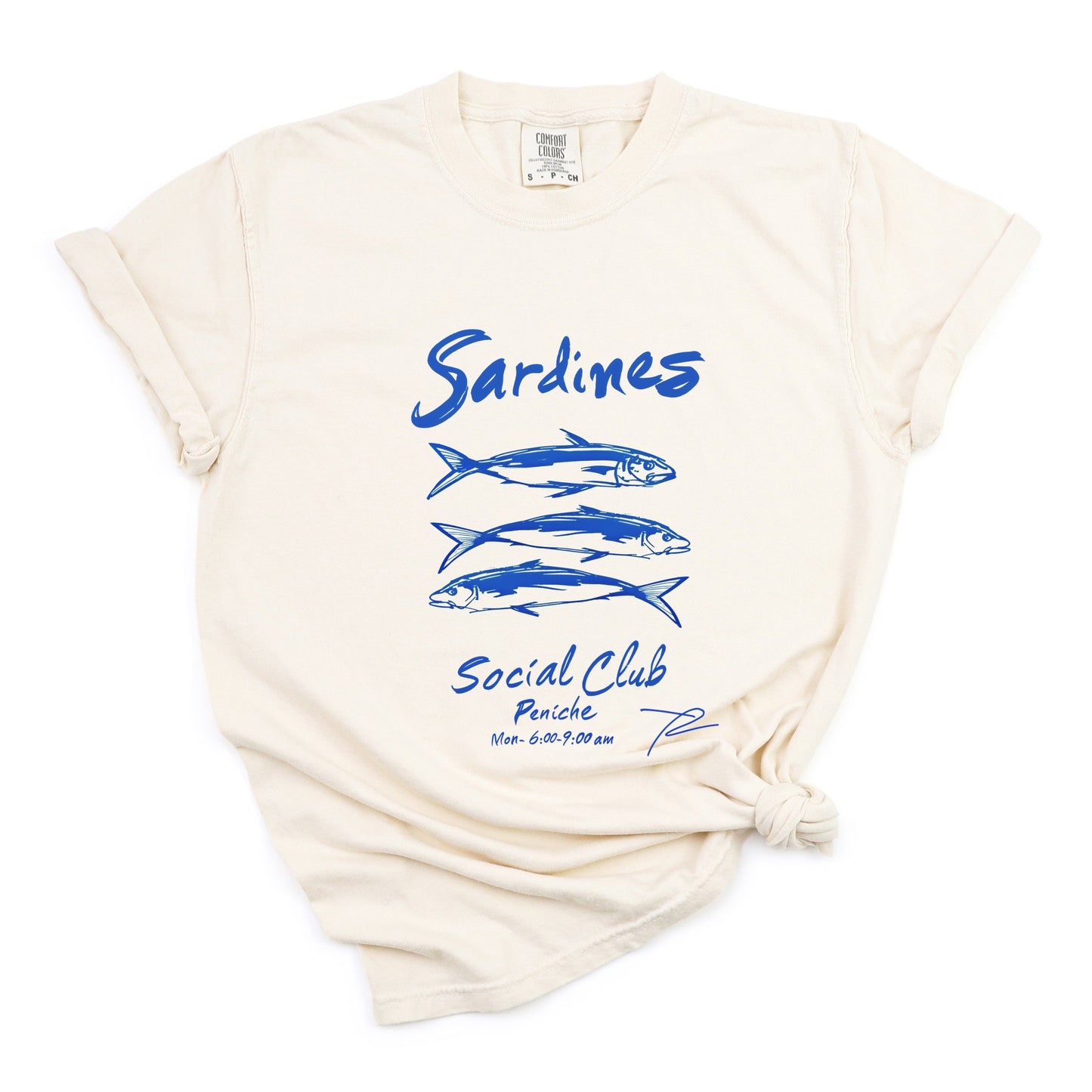 Sardines Social Club - Women's Garment Dyed Graphic T-Shirt
