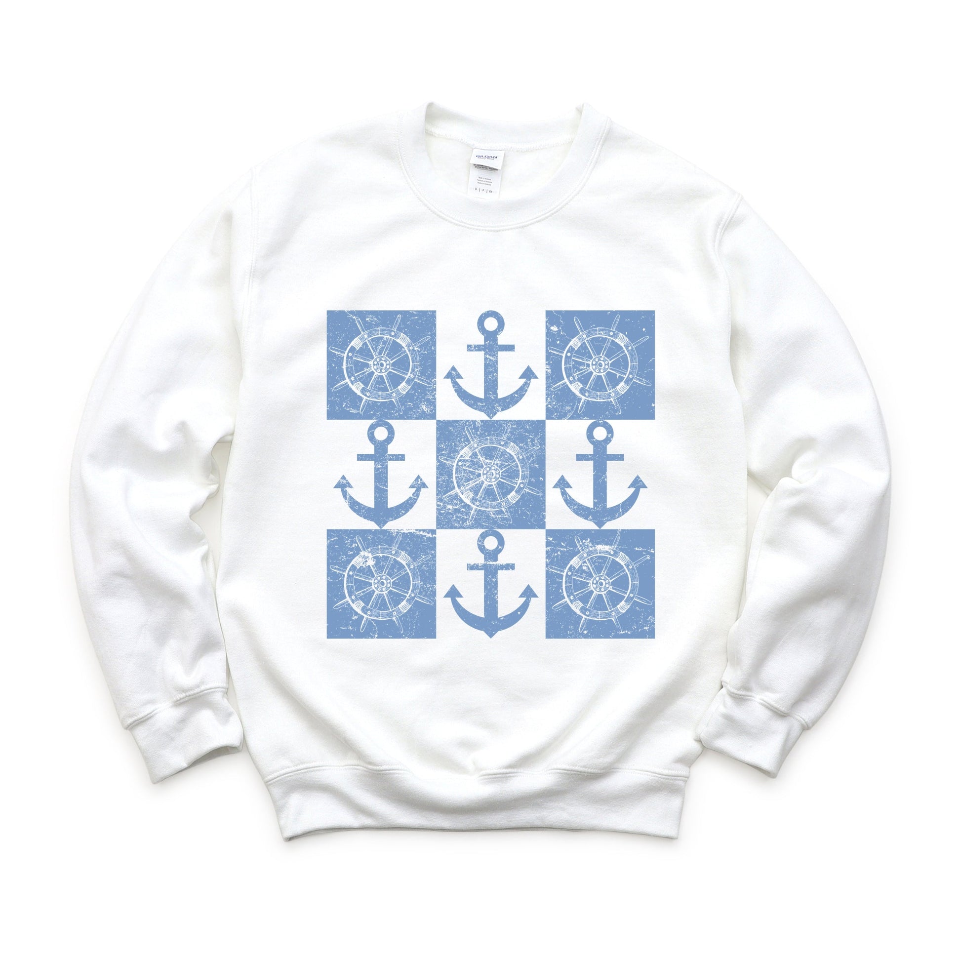 Anchor Wheel Grid -  Womens Sweatshirt
