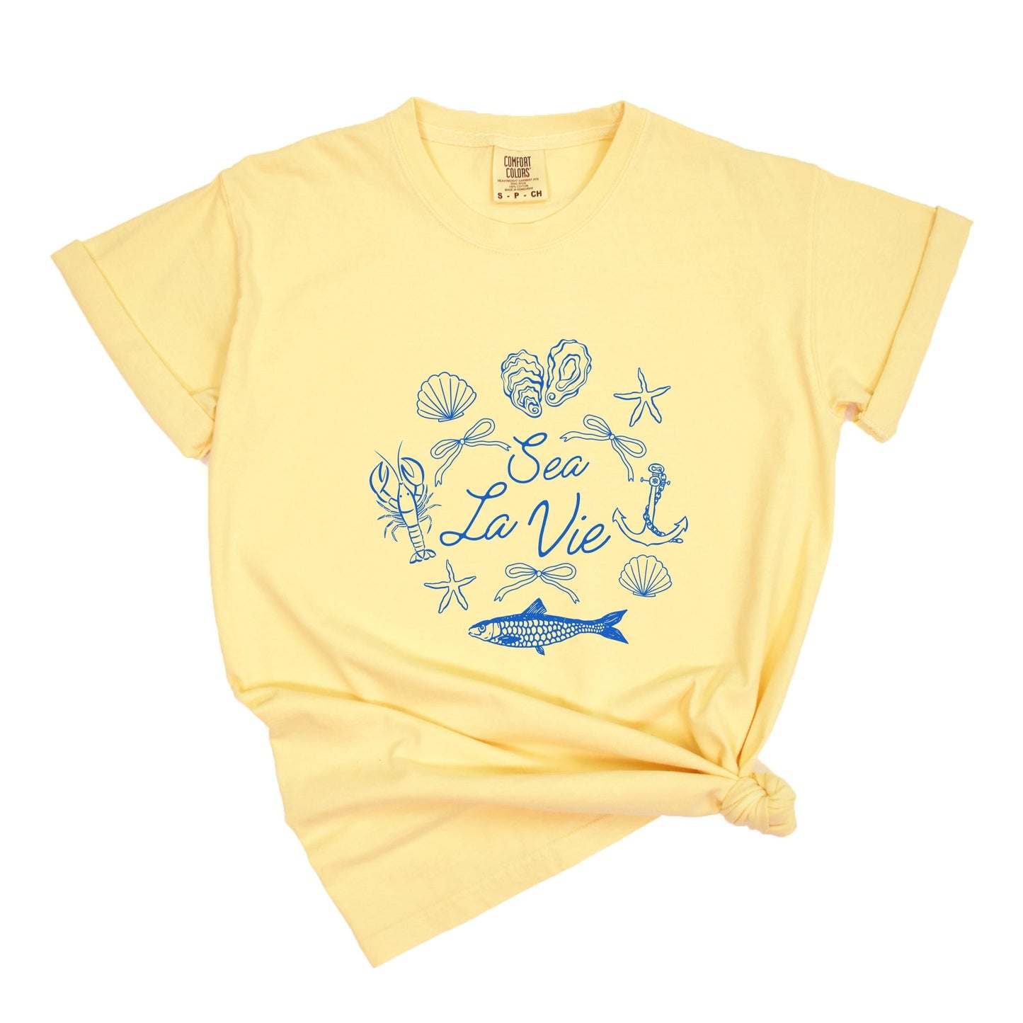Sea La Vie Collage - Women's Garment Dyed Tee