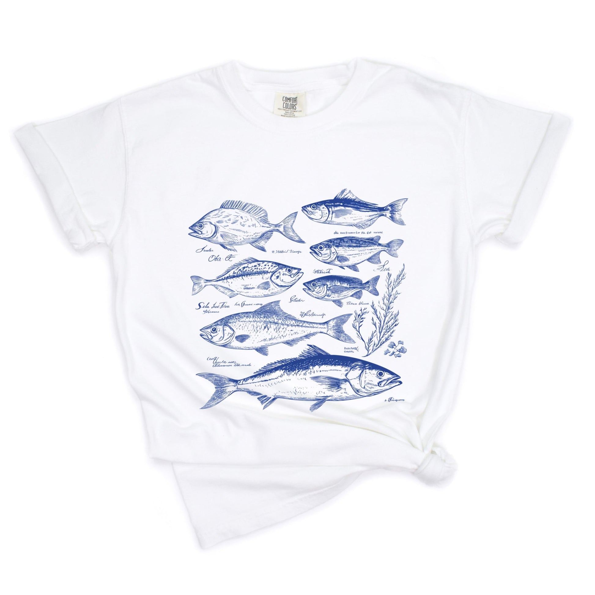 Vintage Fish - Women's Garment Dyed Graphic T-Shirt