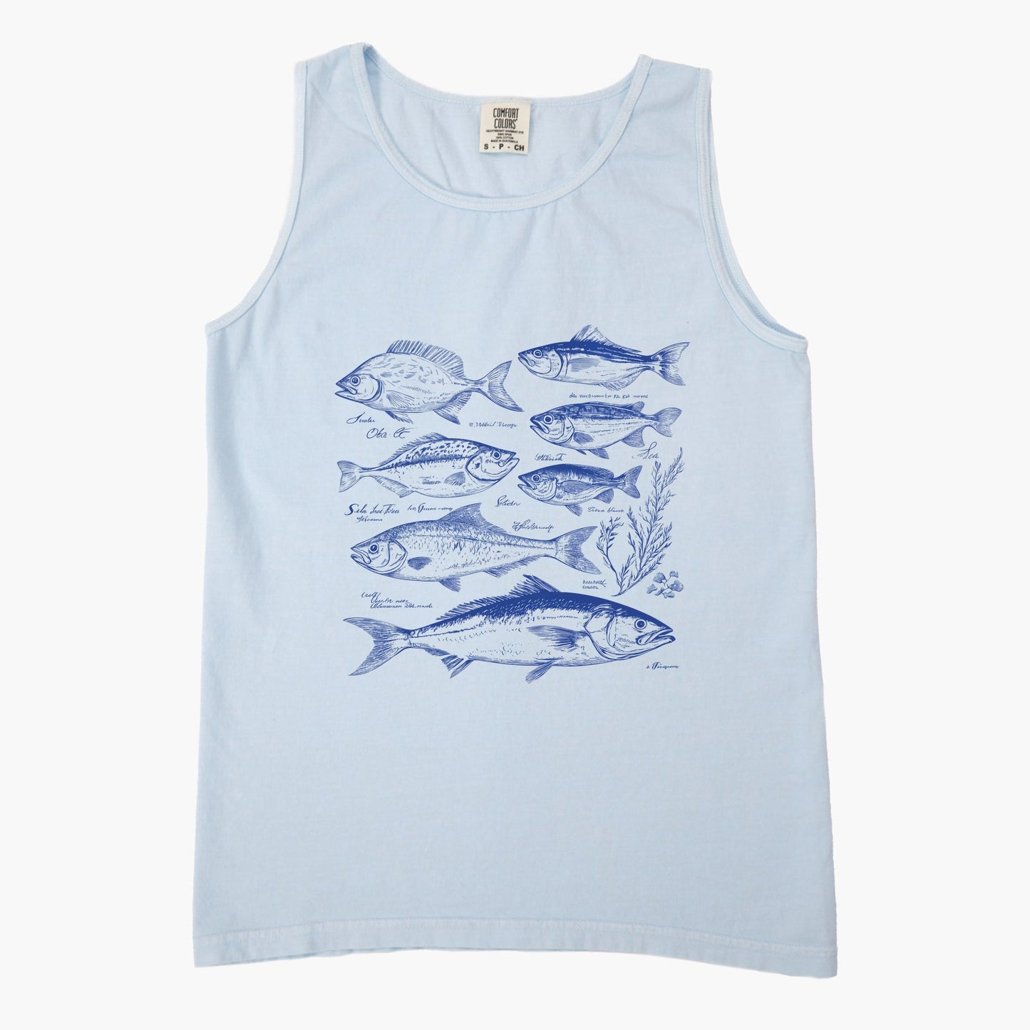 Vintage Fish - Women's Garment Dyed Graphic Tank Top