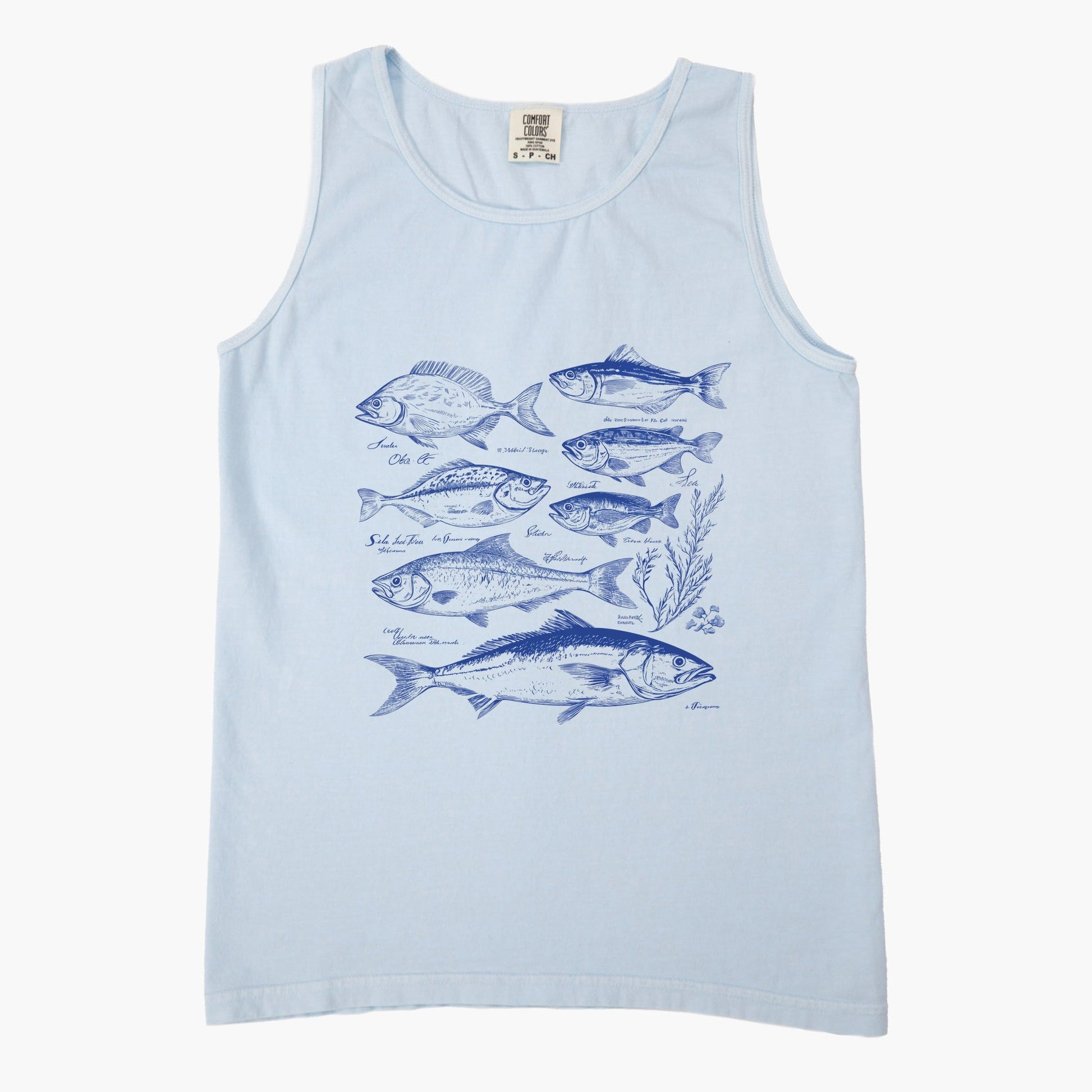 Vintage Fish - Women's Garment Dyed Graphic Tank Top