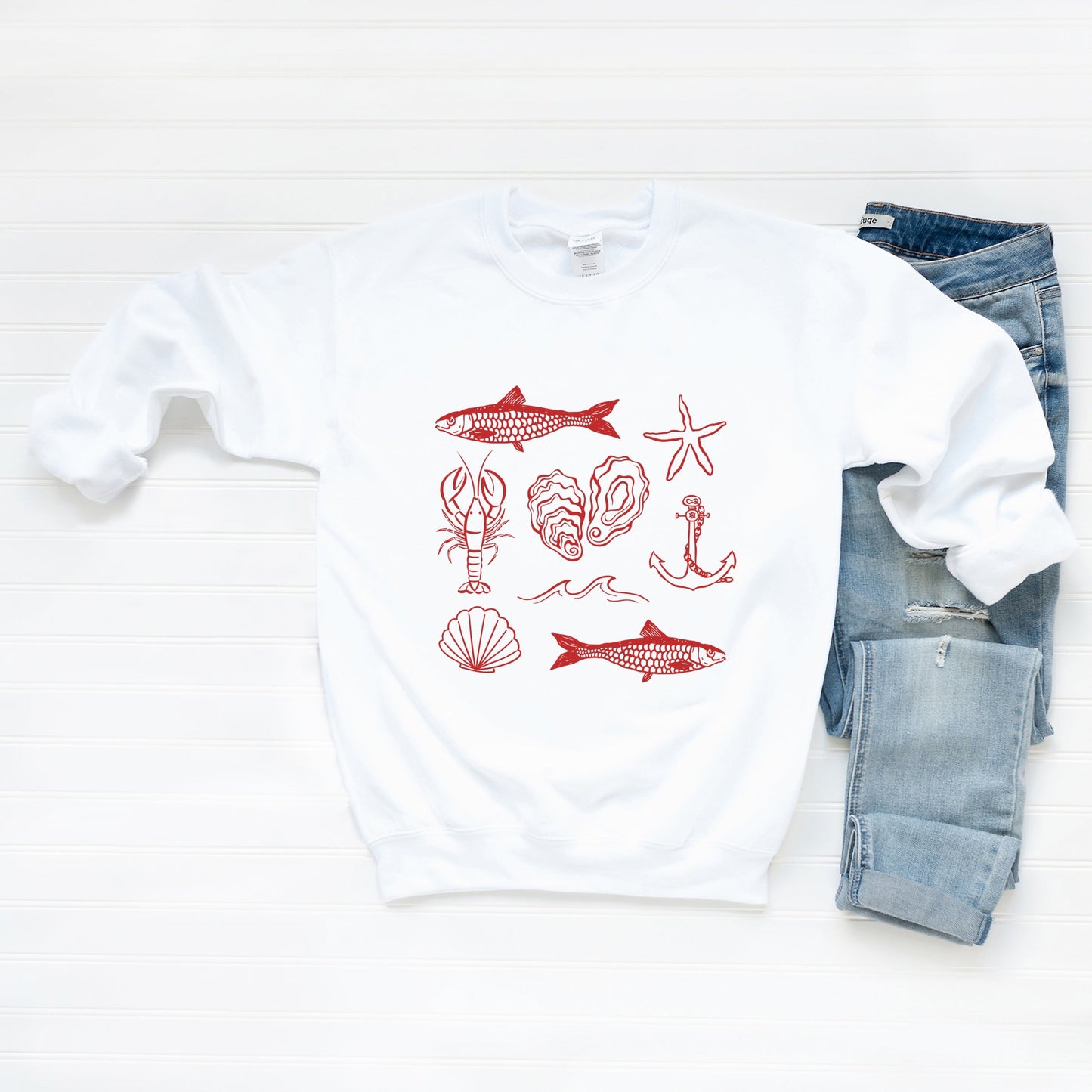 Fisherman Collage -  Womens Sweatshirt