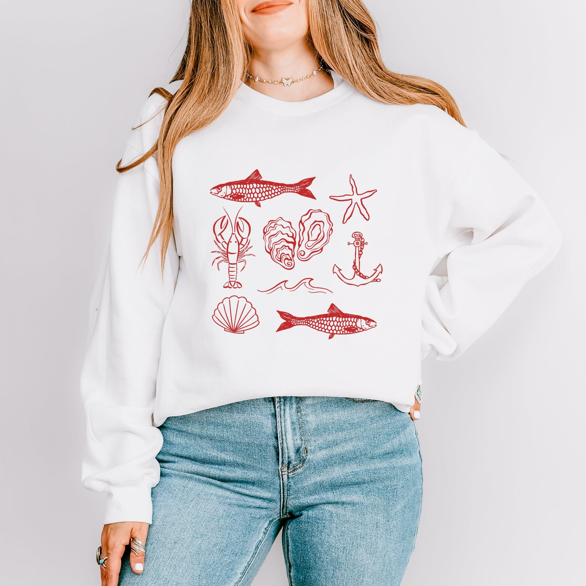 Fisherman Collage -  Womens Sweatshirt