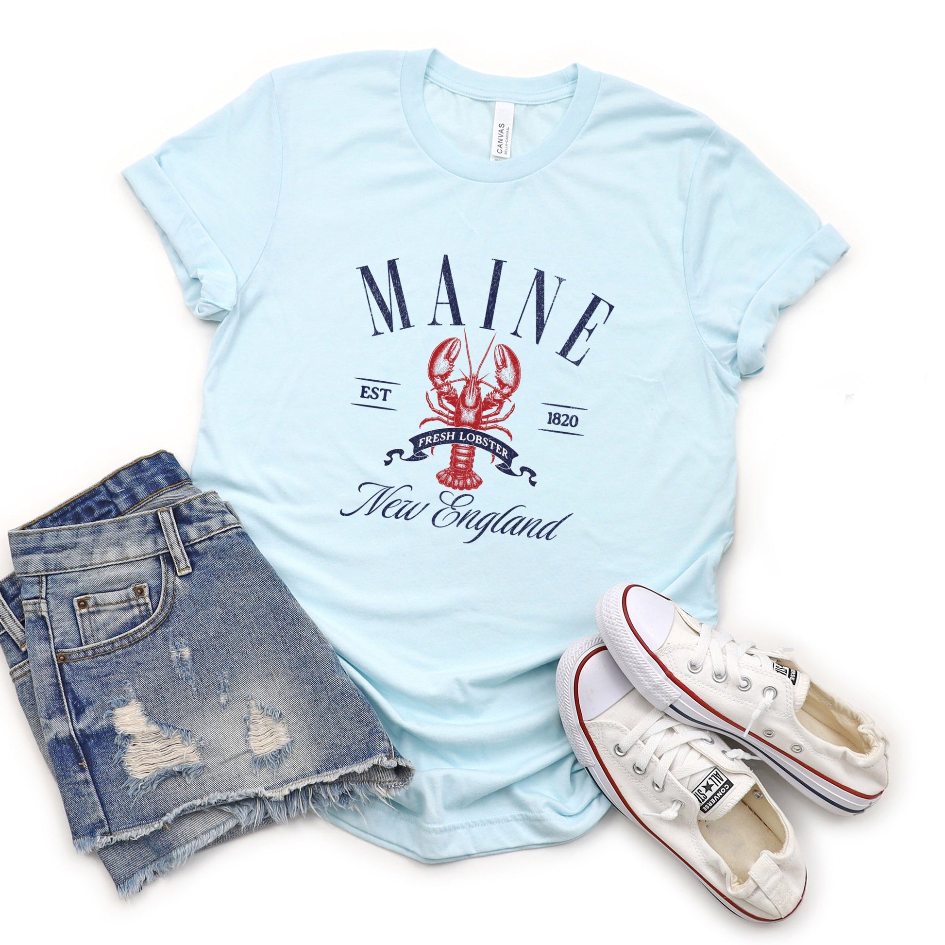 Maine New England - Womens Short Sleeve Tee