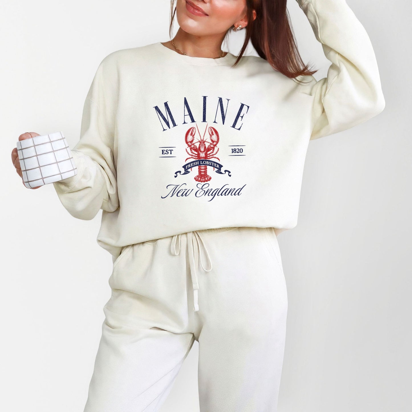 Maine New England - Women's Lightweight Garment Dyed Sweatshirt