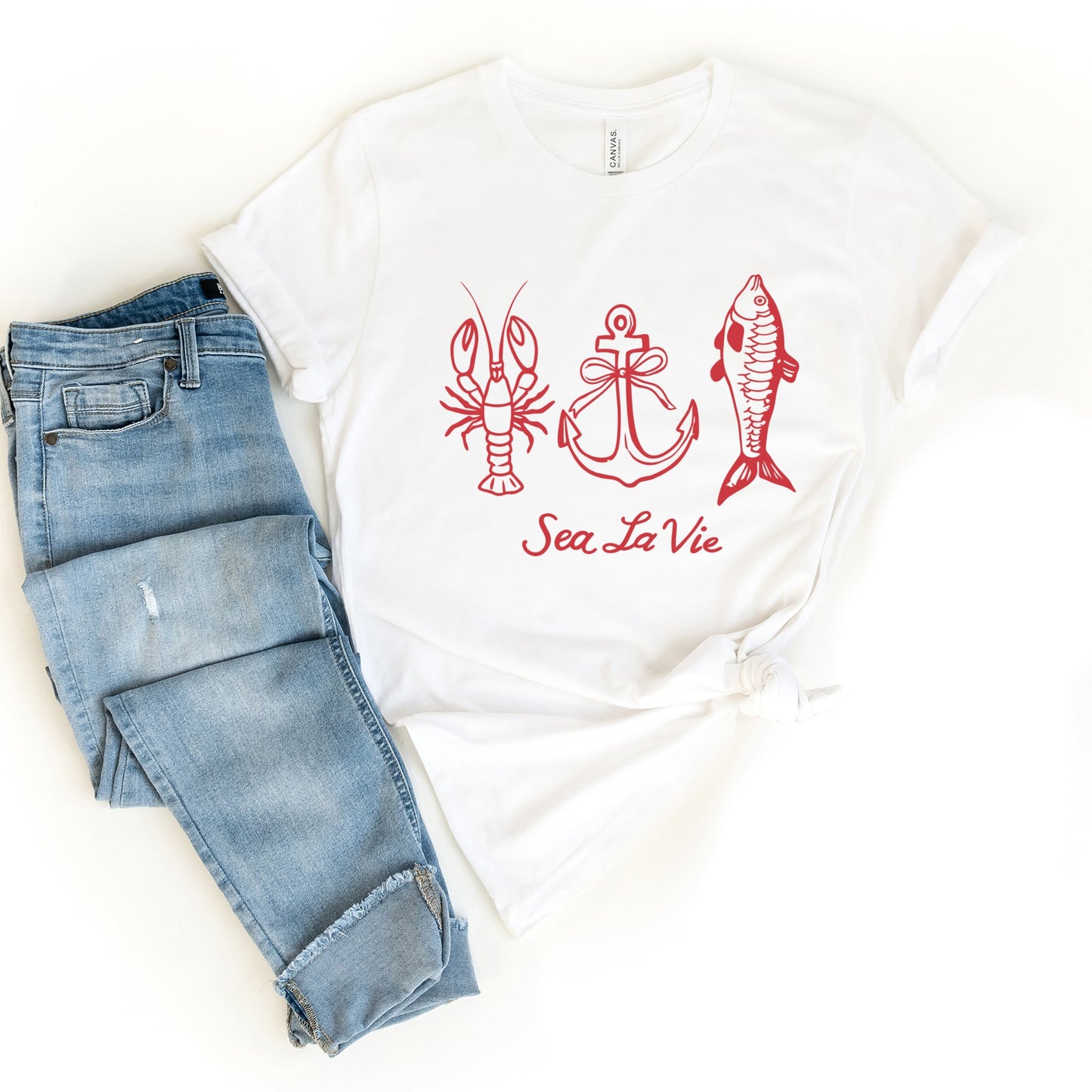 Sea La Vie 3 Across - Womens Short Sleeve Tee