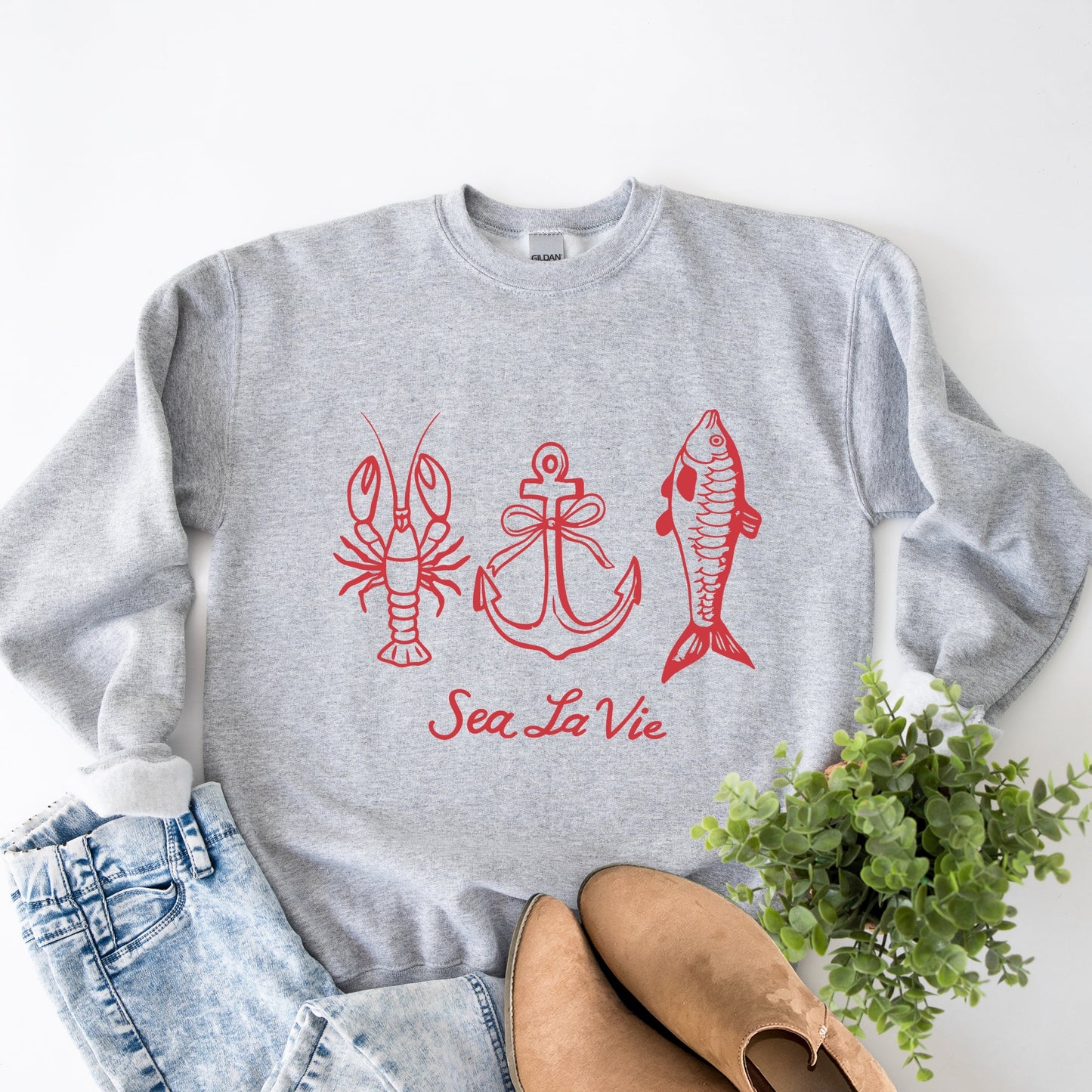 Sea La Vie 3 Across -  Womens Sweatshirt