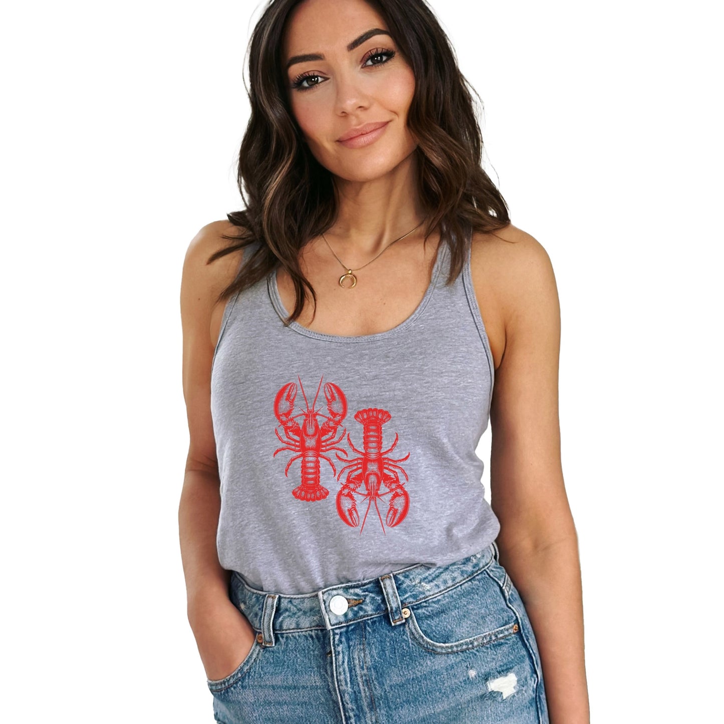 Two Lobsters - Womens Racerback Tank