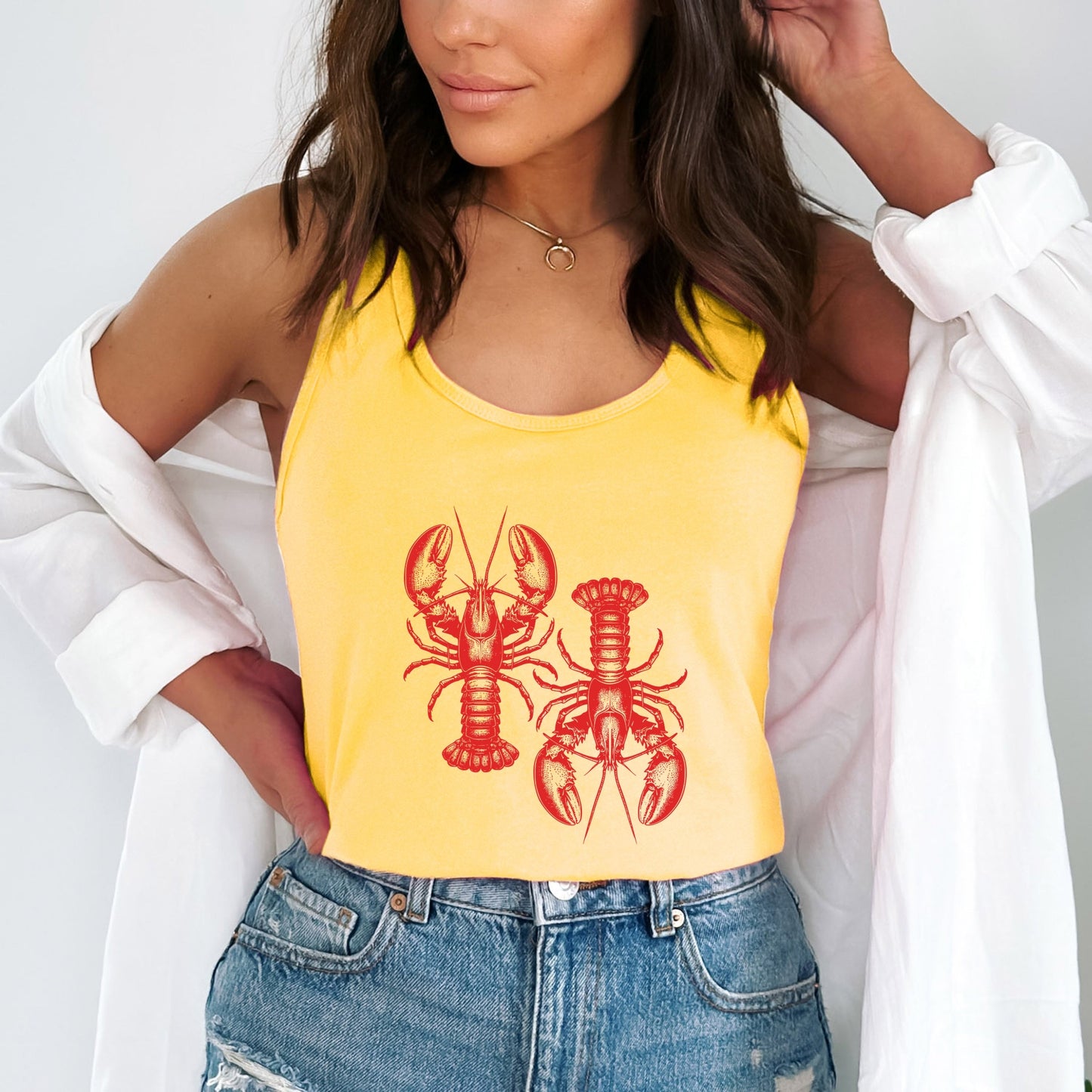 Two Lobsters - Womens Racerback Tank