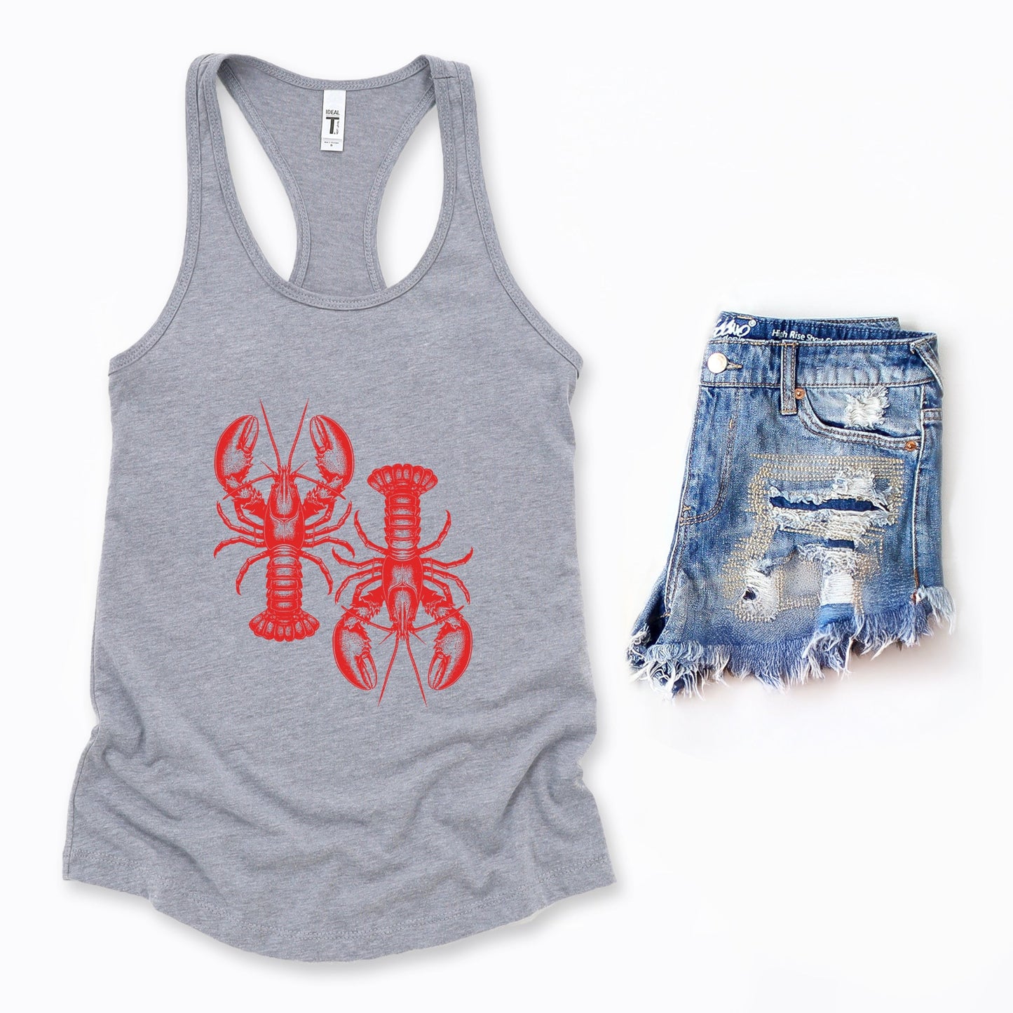Two Lobsters - Womens Racerback Tank