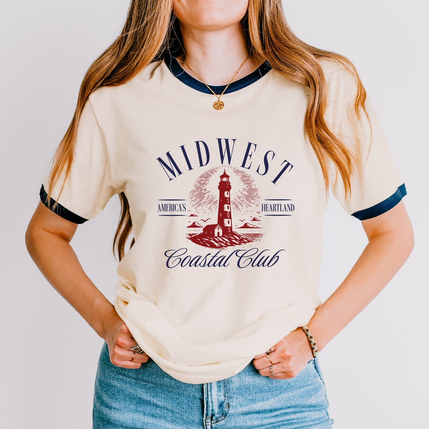 Midwest Coastal Club - Women's Ringer Tee