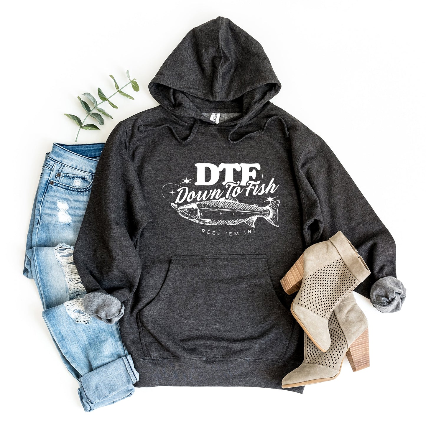 DTF Down To Fish - Women's Graphic Hoodie