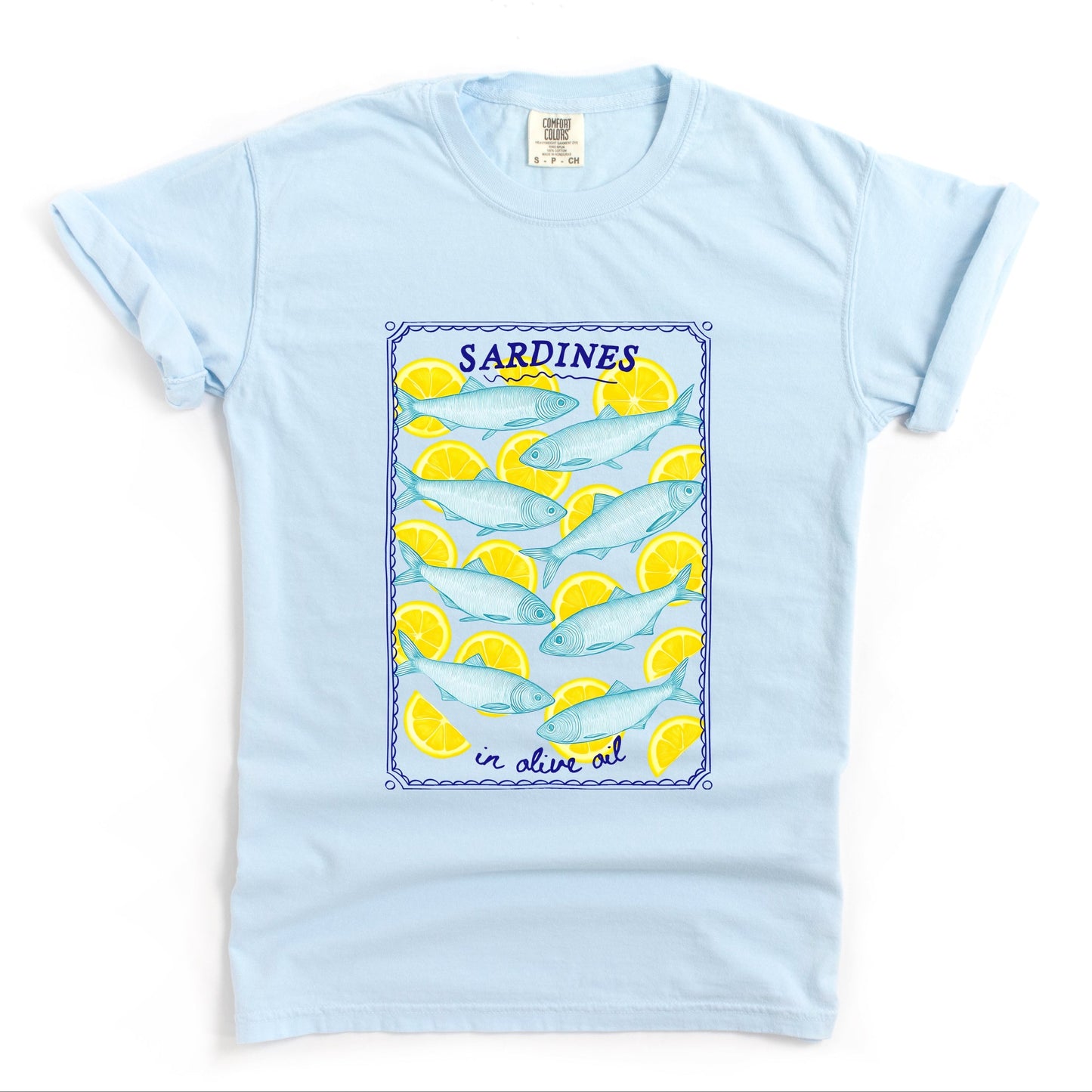 Sardines In Olive Oil - Women's Garment Dyed Graphic T-Shirt