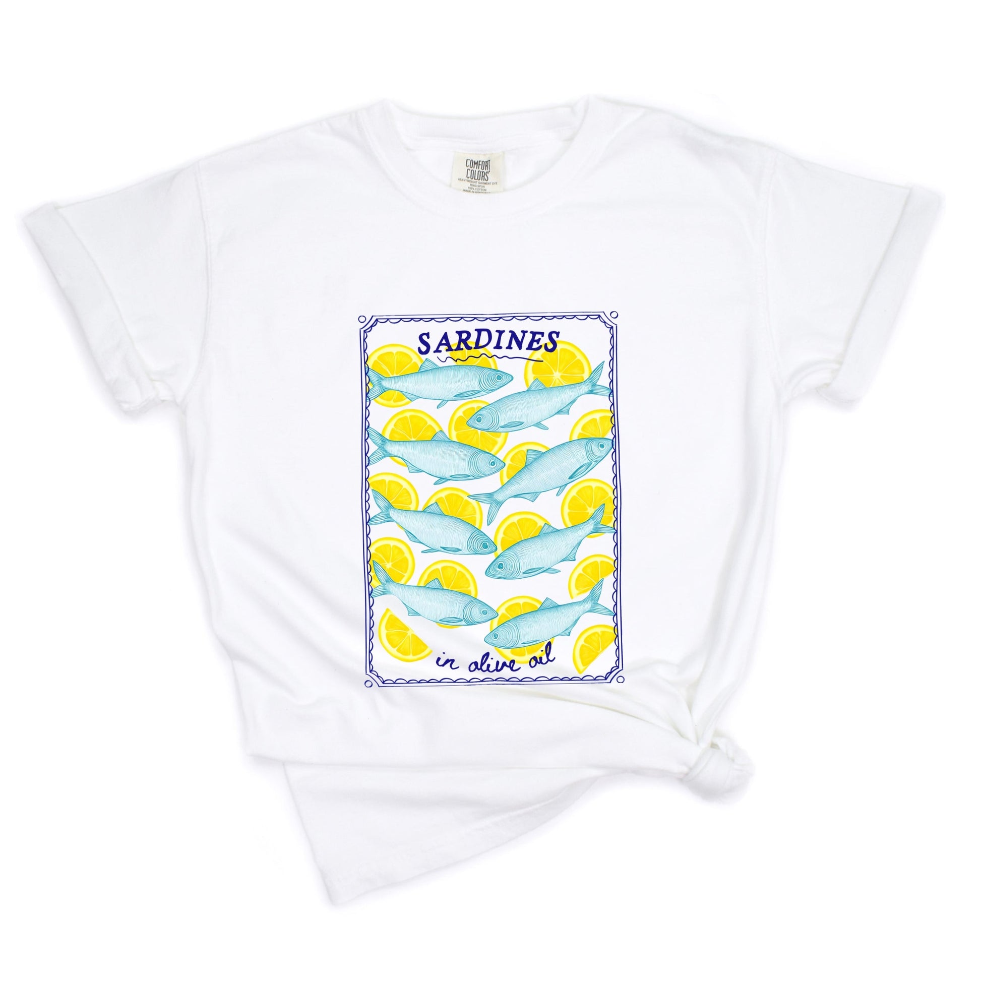 Sardines In Olive Oil - Women's Garment Dyed Graphic T-Shirt