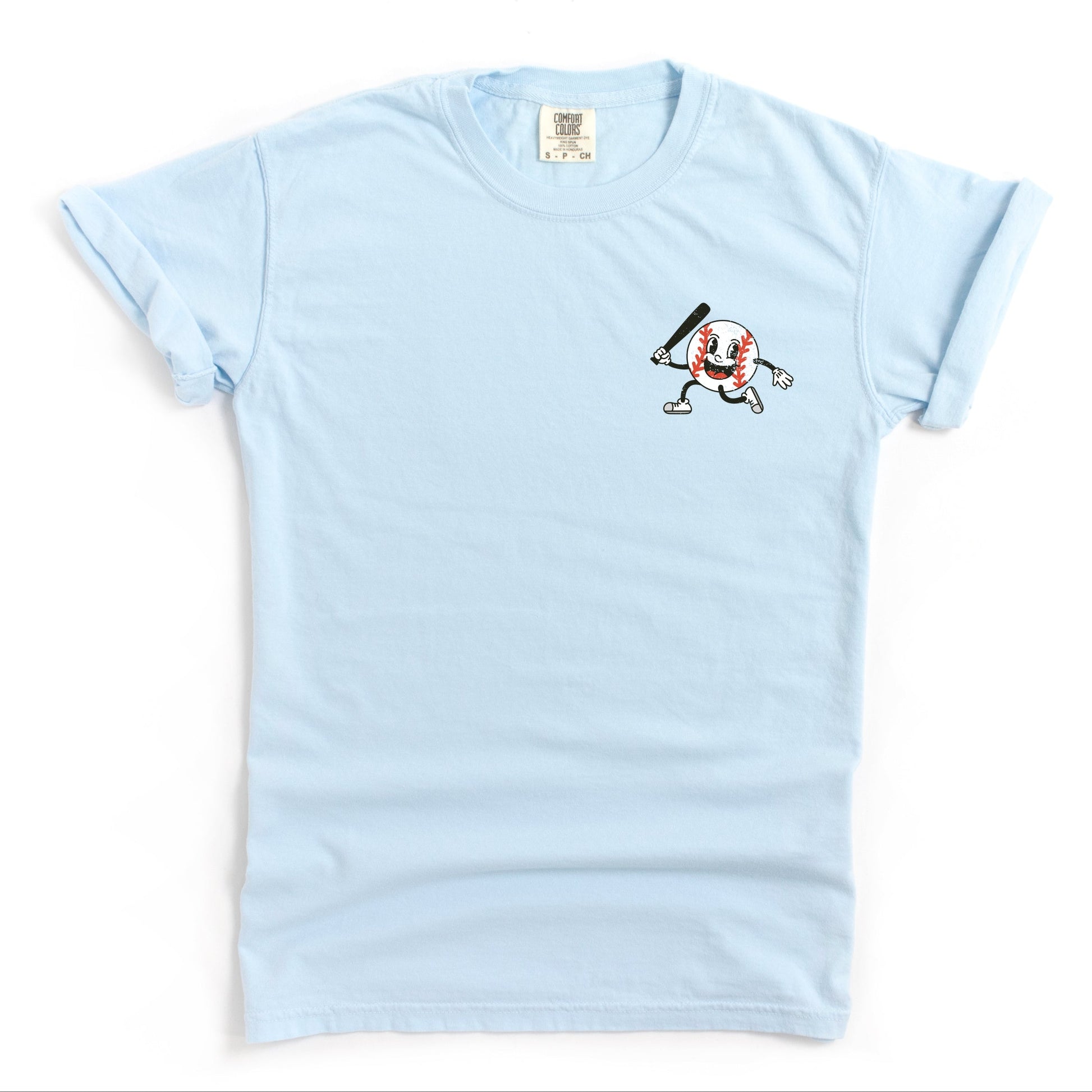 Take Me Out To The Ball Game Distressed  - Womens Garment Dyed Tee