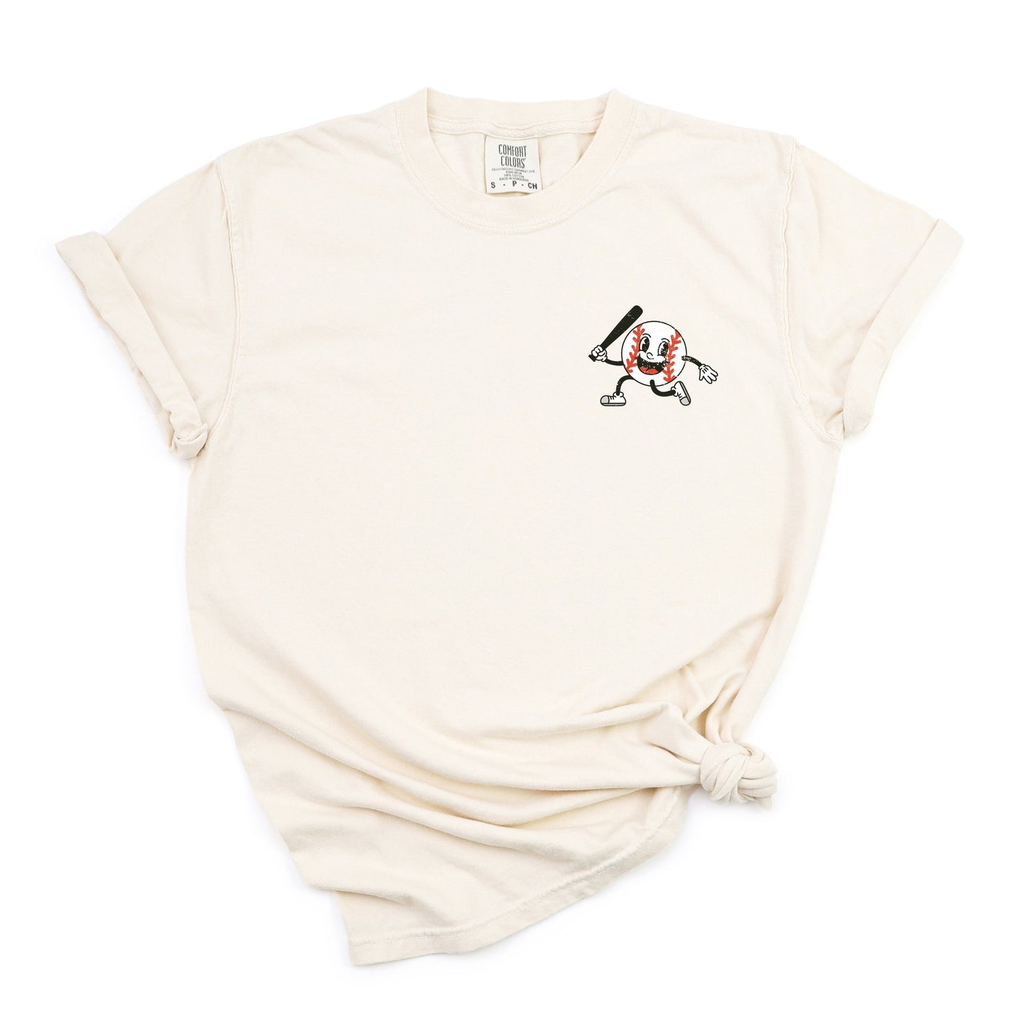 Take Me Out To The Ball Game Distressed  - Womens Garment Dyed Tee