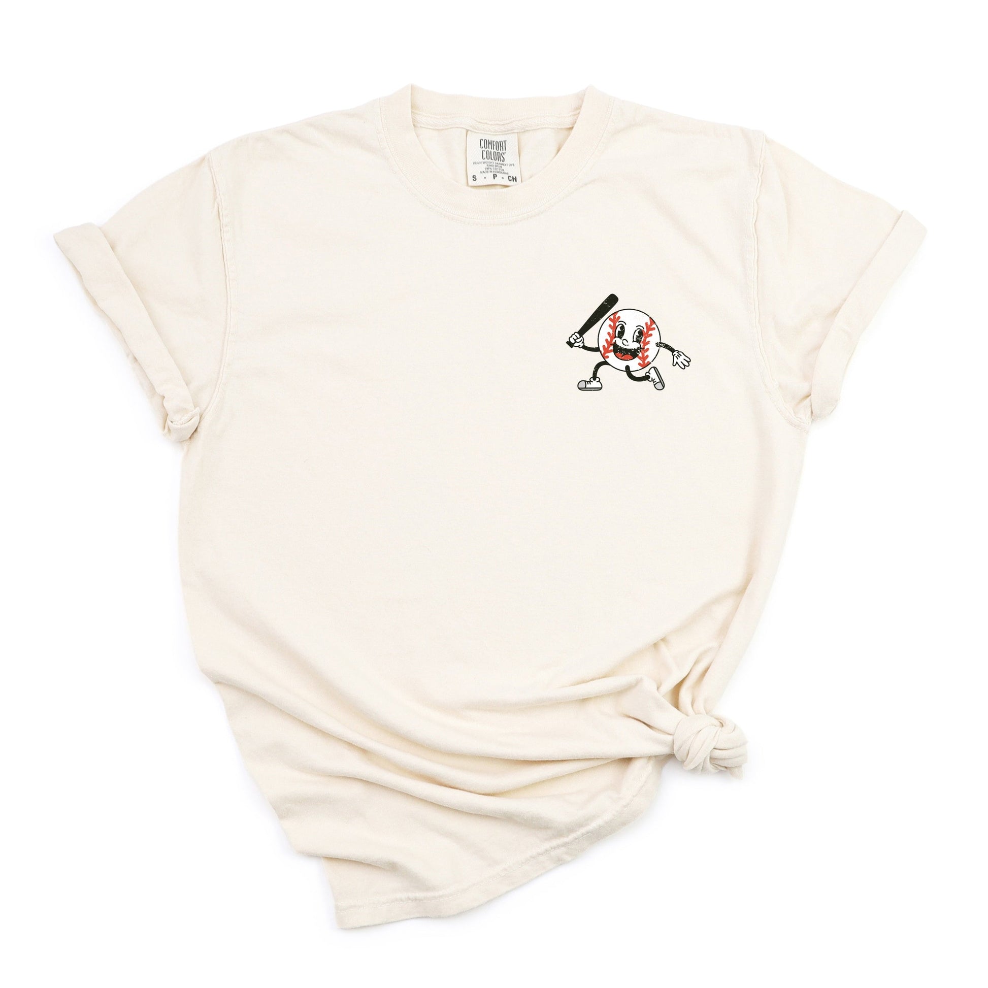 Take Me Out To The Ball Game Distressed  - Womens Garment Dyed Tee