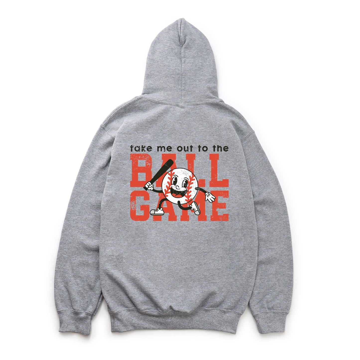 Take Me Out To The Ball Game Distressed  - Womens Hoodie