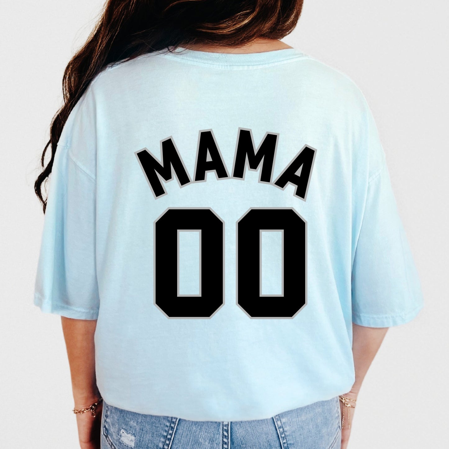 Mama Jersey Heart  - Womens Garment Dyed Tee