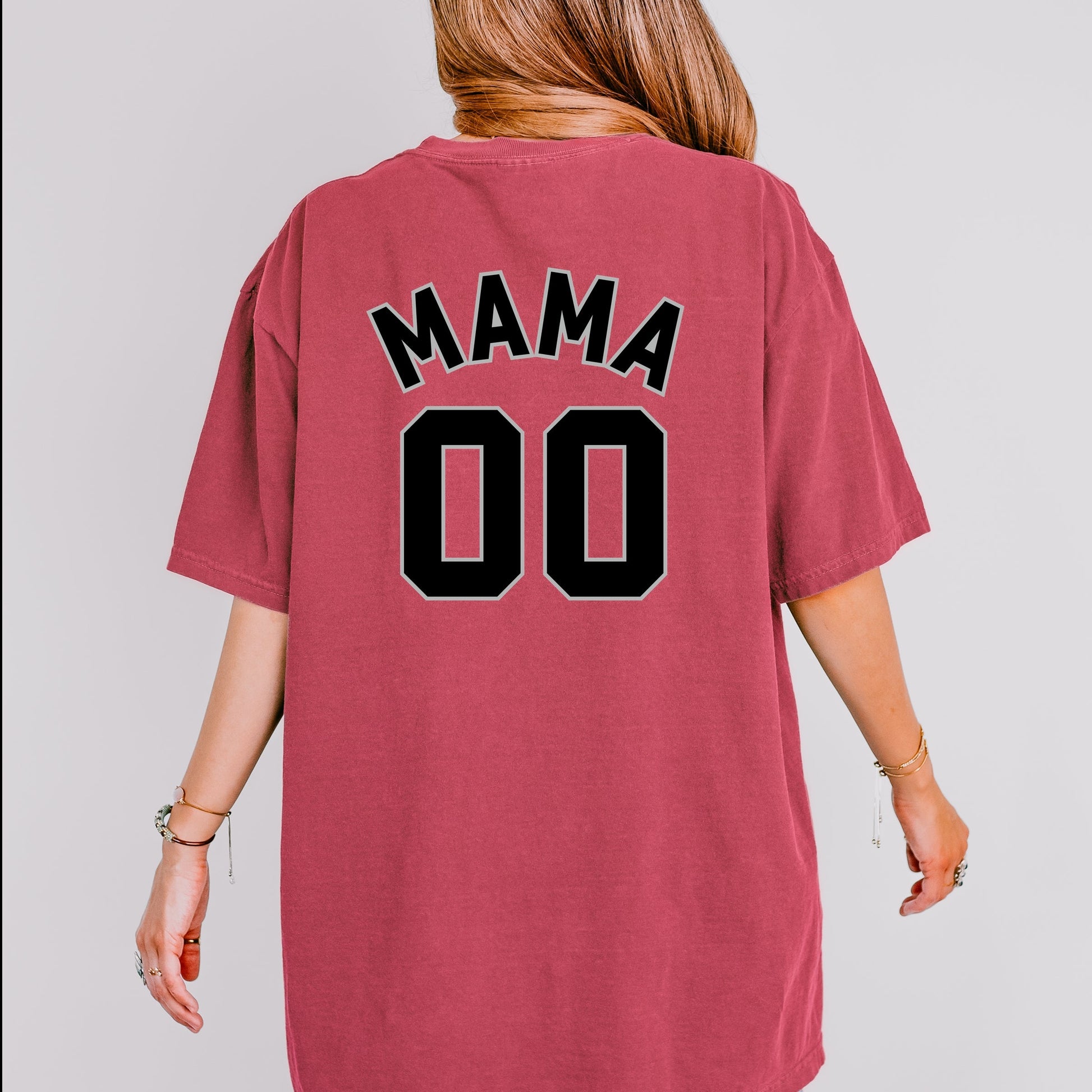 Mama Jersey Heart  - Womens Garment Dyed Tee