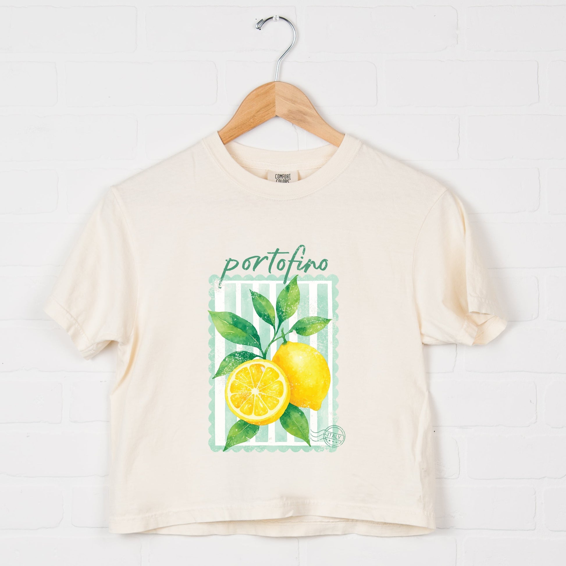 Portofino Italy Lemon - Boxy Crop Top
