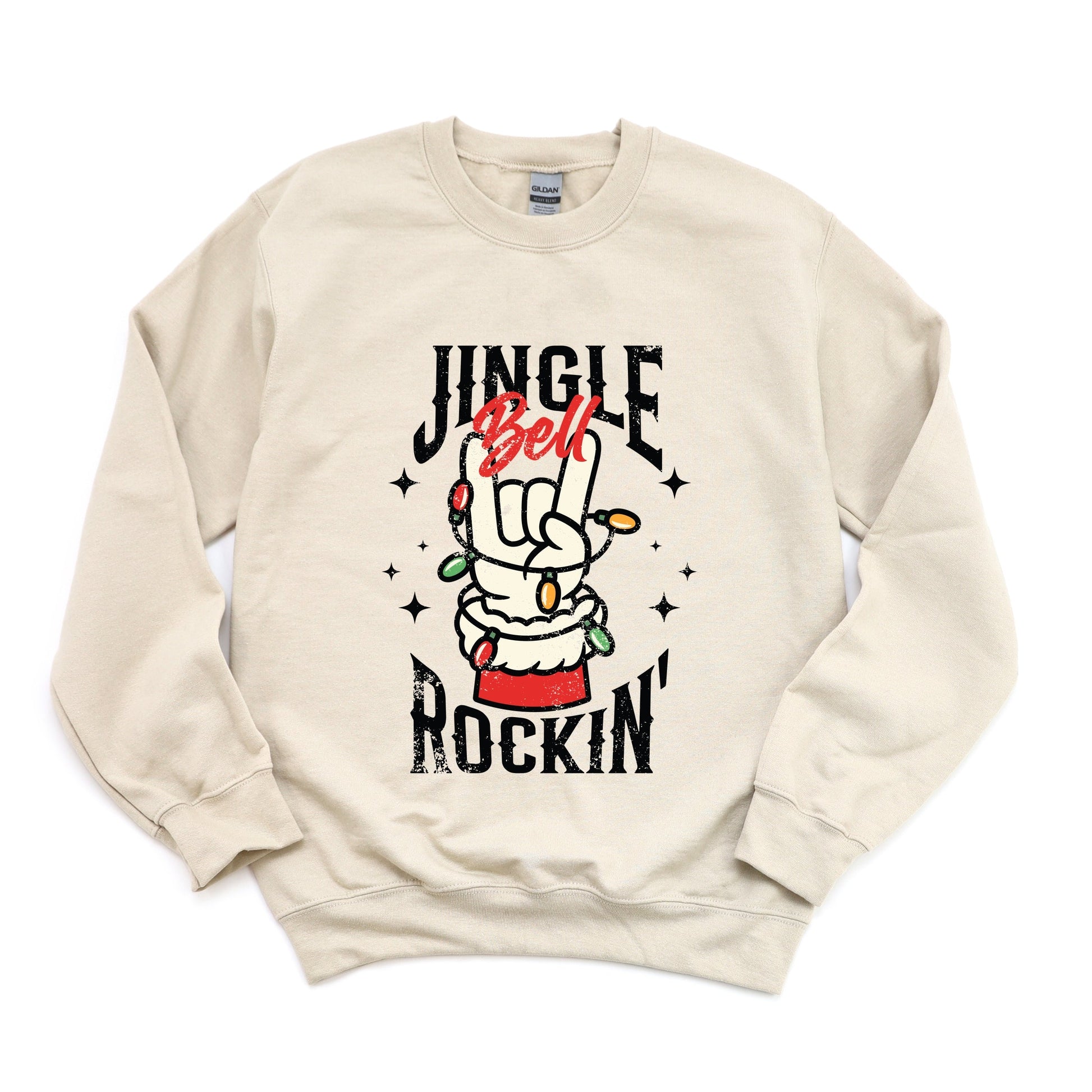 Jingle Bell Rockin' Santa Glove -  Womens Sweatshirt