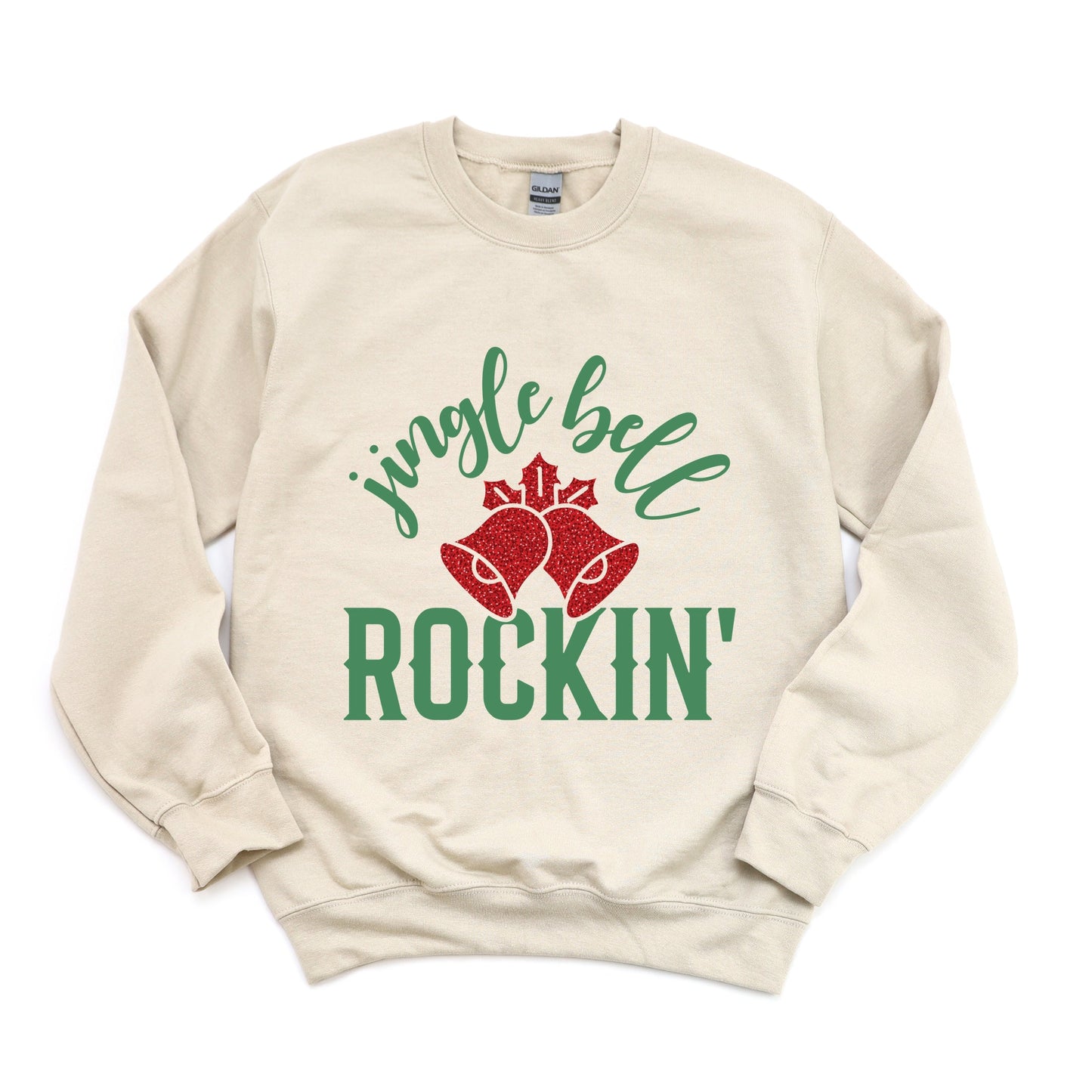 Jingle Bell Rockin' Bell Glitter -  Women's Sweatshirt