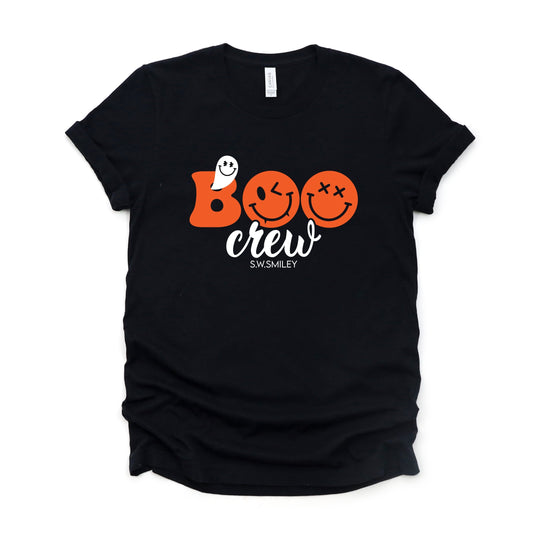 S.W.Smiley Boo Crew - Women's Short Sleeve Graphic T-Shirt