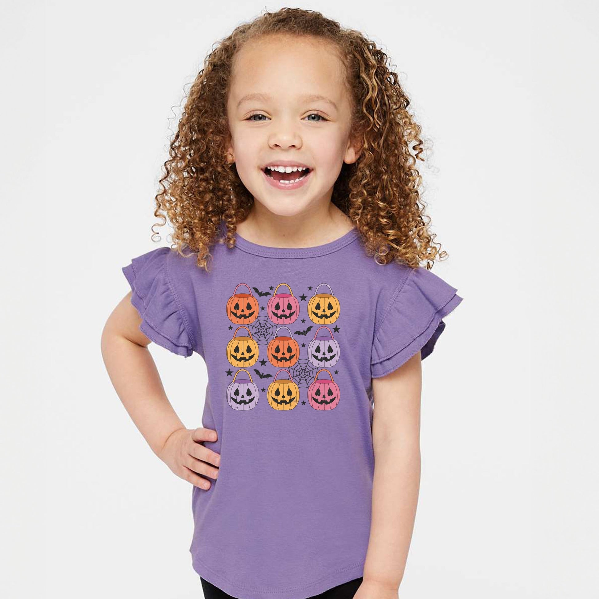 Pumpkin Basket Chart  - Flutter Sleeve Graphic T-Shirt